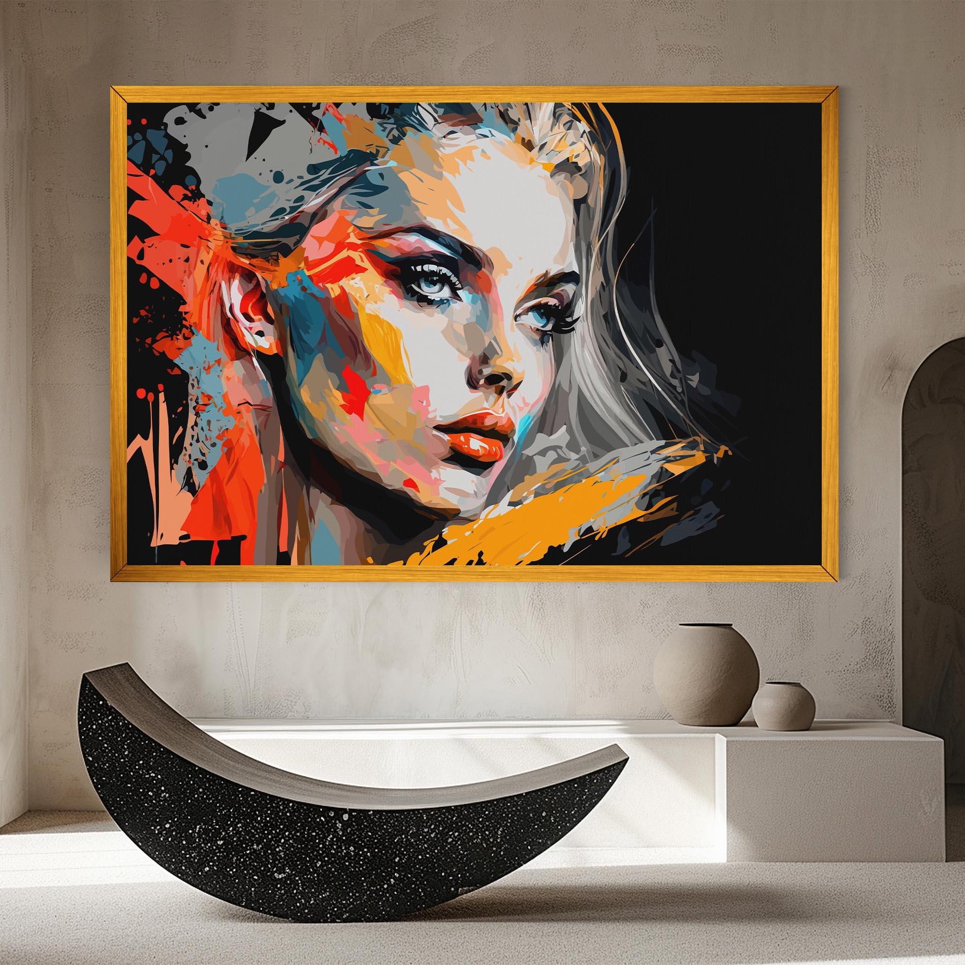 Картина на платно Blue Eye Face mockup 8