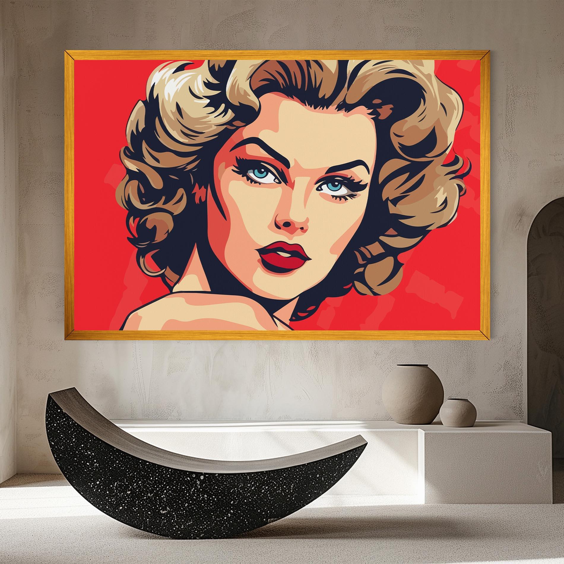 Картина на платно Blue Eyes Portrait mockup 8