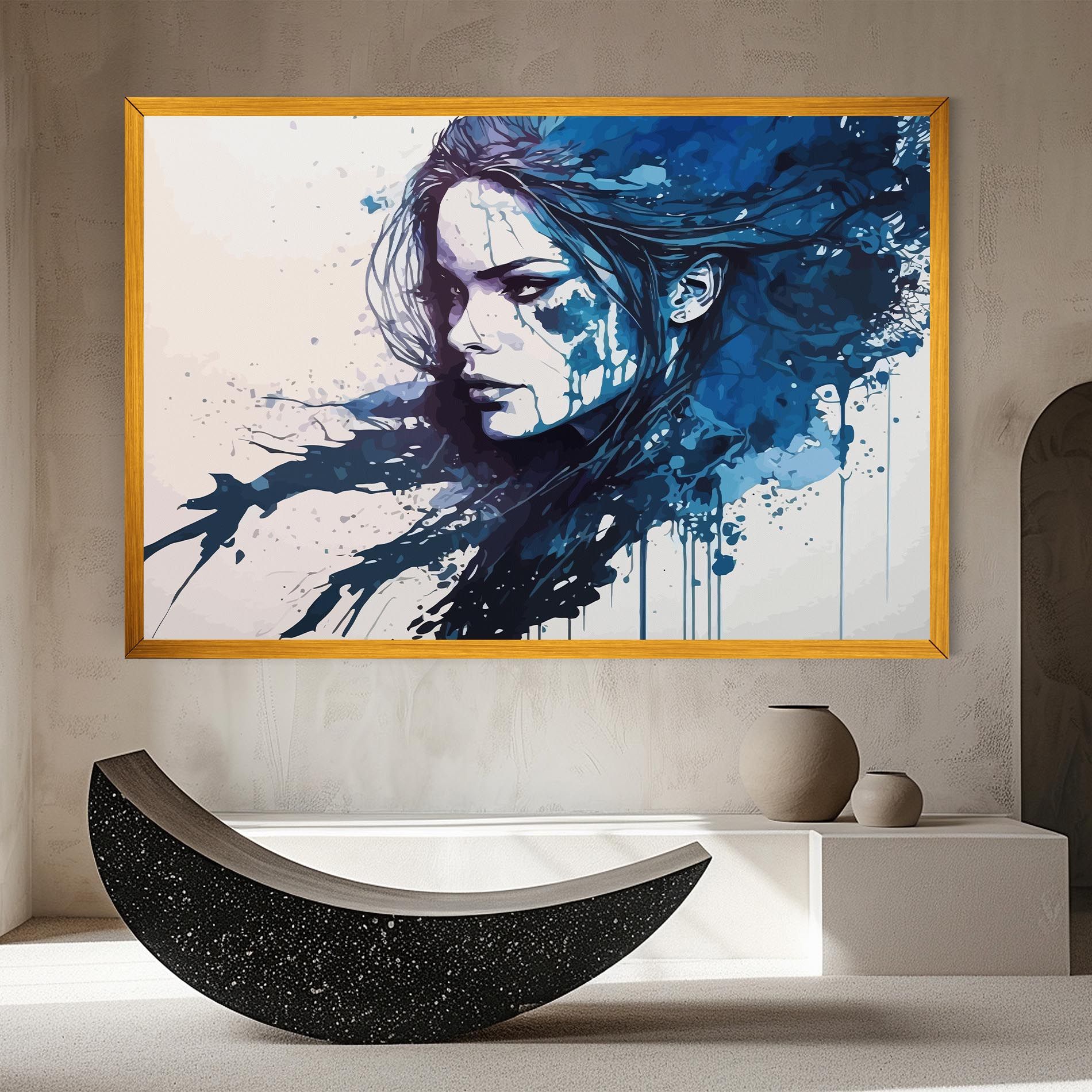 Blue Hair Portrait mockup 8