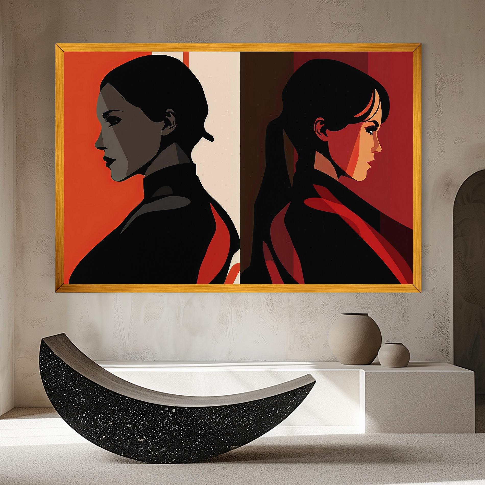 Картина на платно Graphical Portrait mockup 8