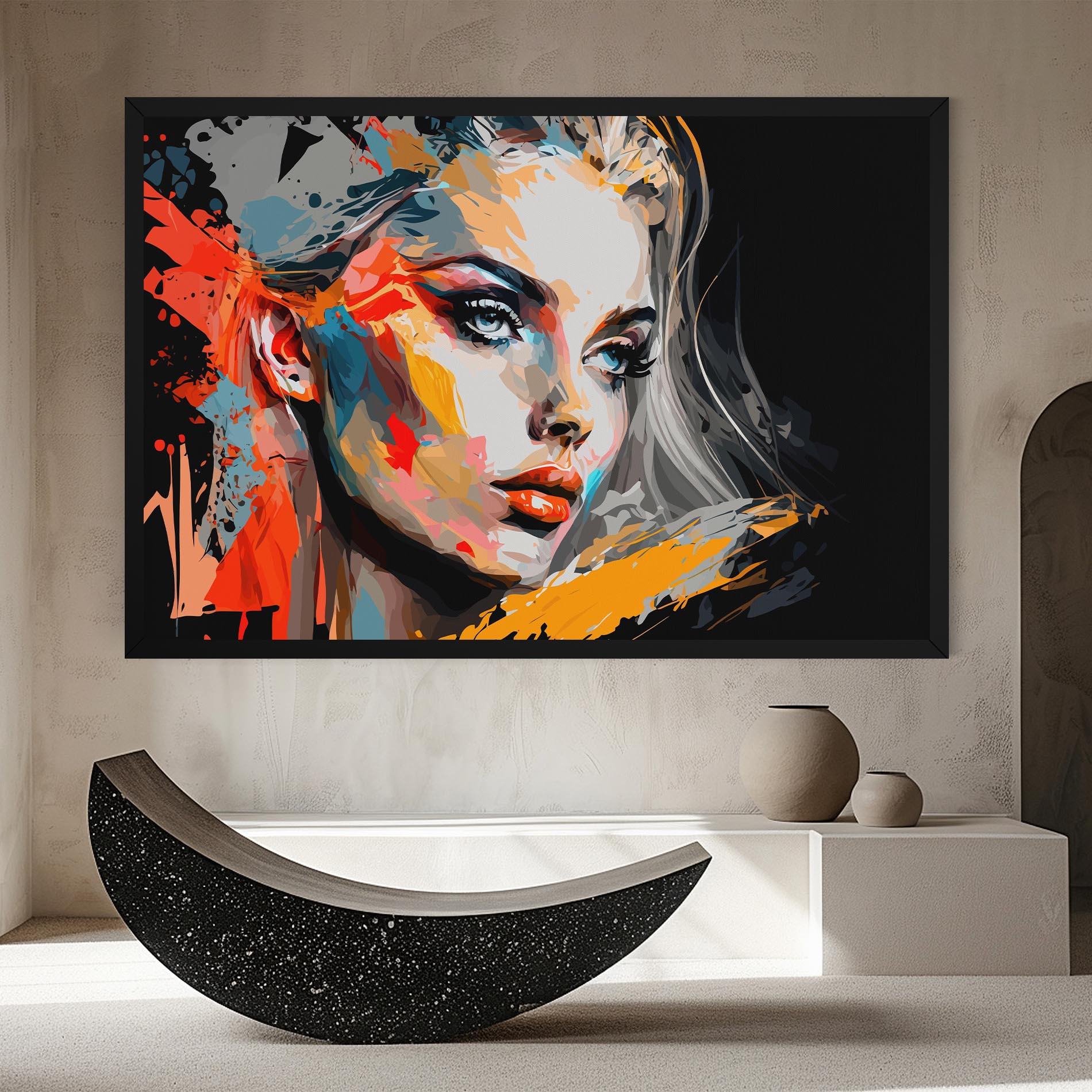 Картина на платно Blue Eye Face mockup 8