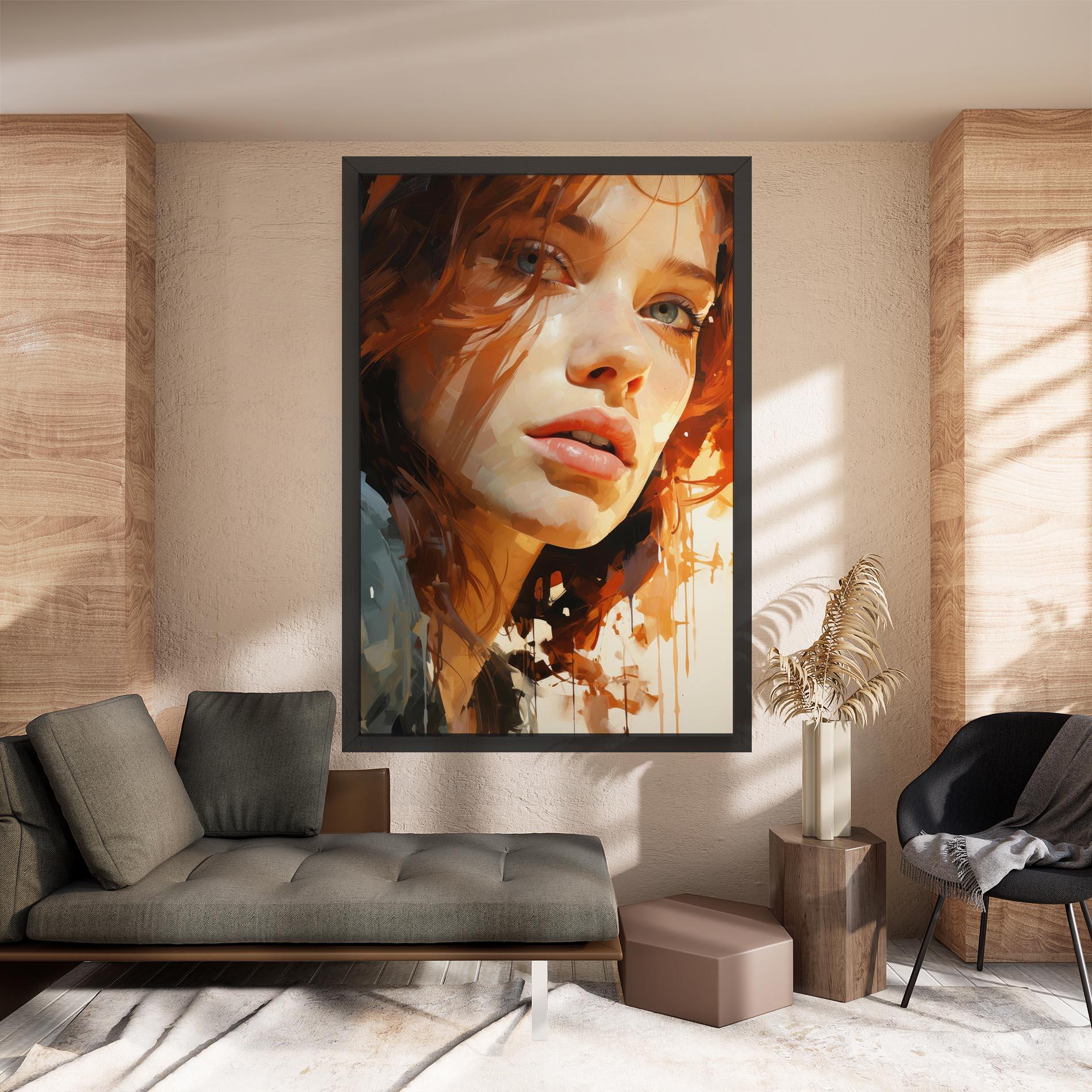 Картина на платно Pretty Woman Portrait mockup 8