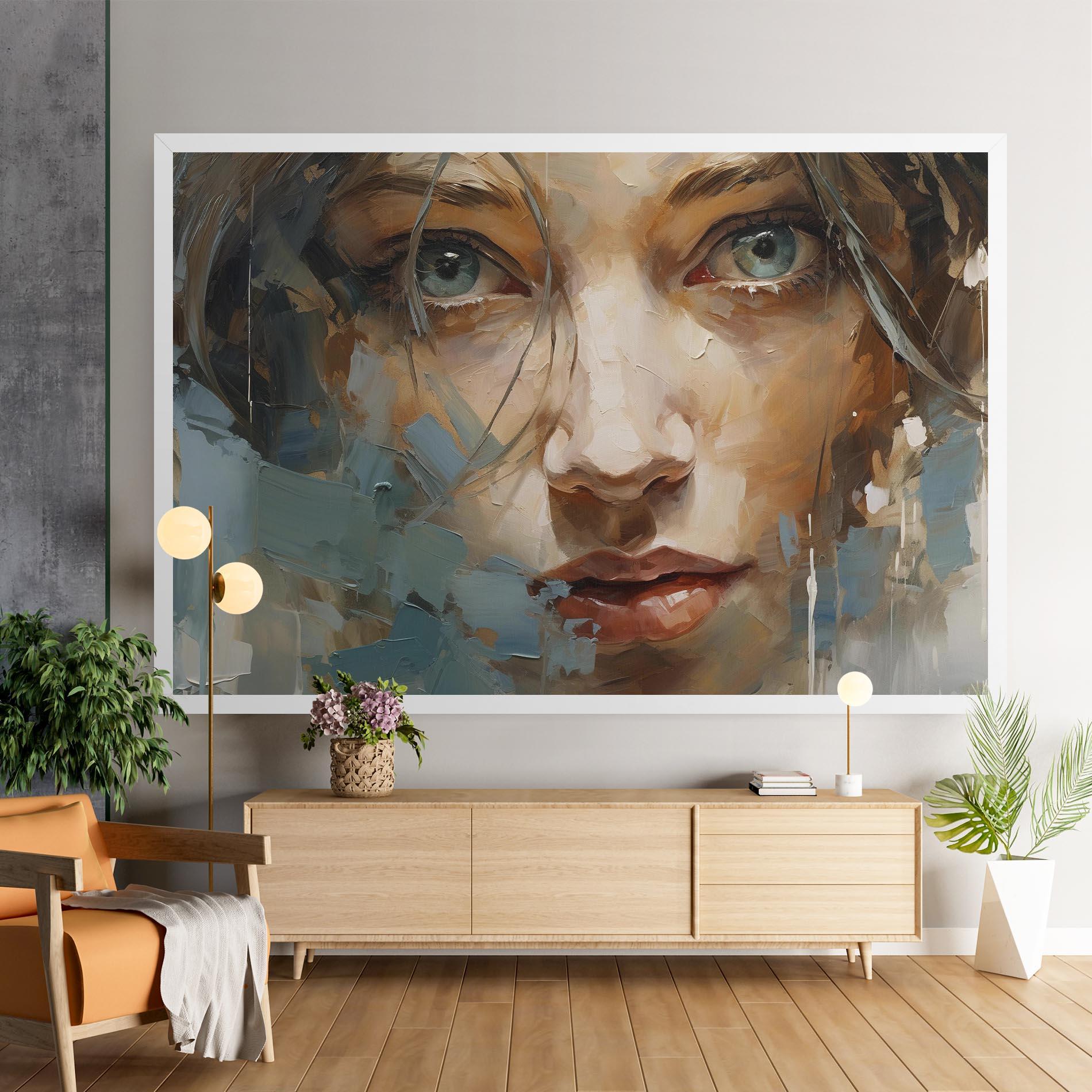 Картина на платно Expressive Portrait mockup 9