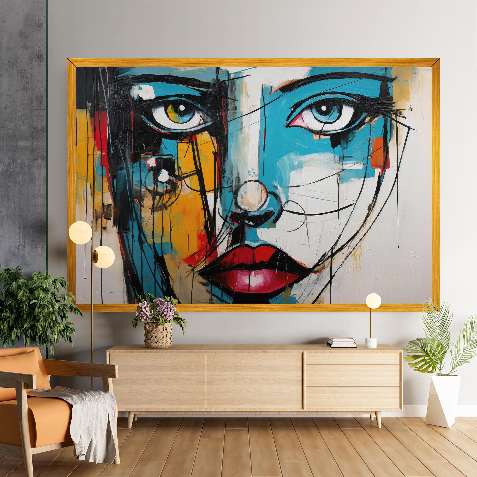 Картина на платно Abstract Drawing Portret mockup 9