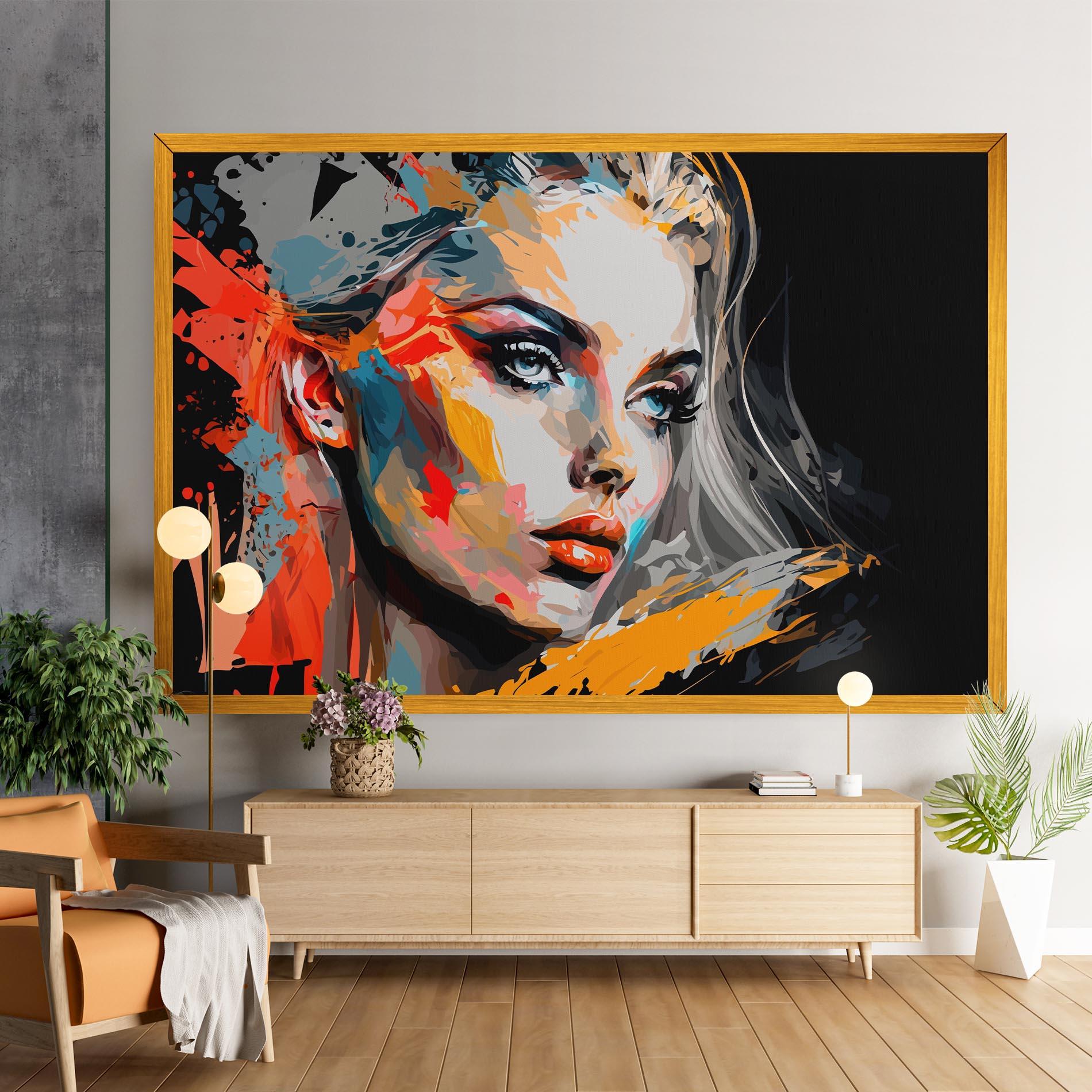 Картина на платно Blue Eye Face mockup 9