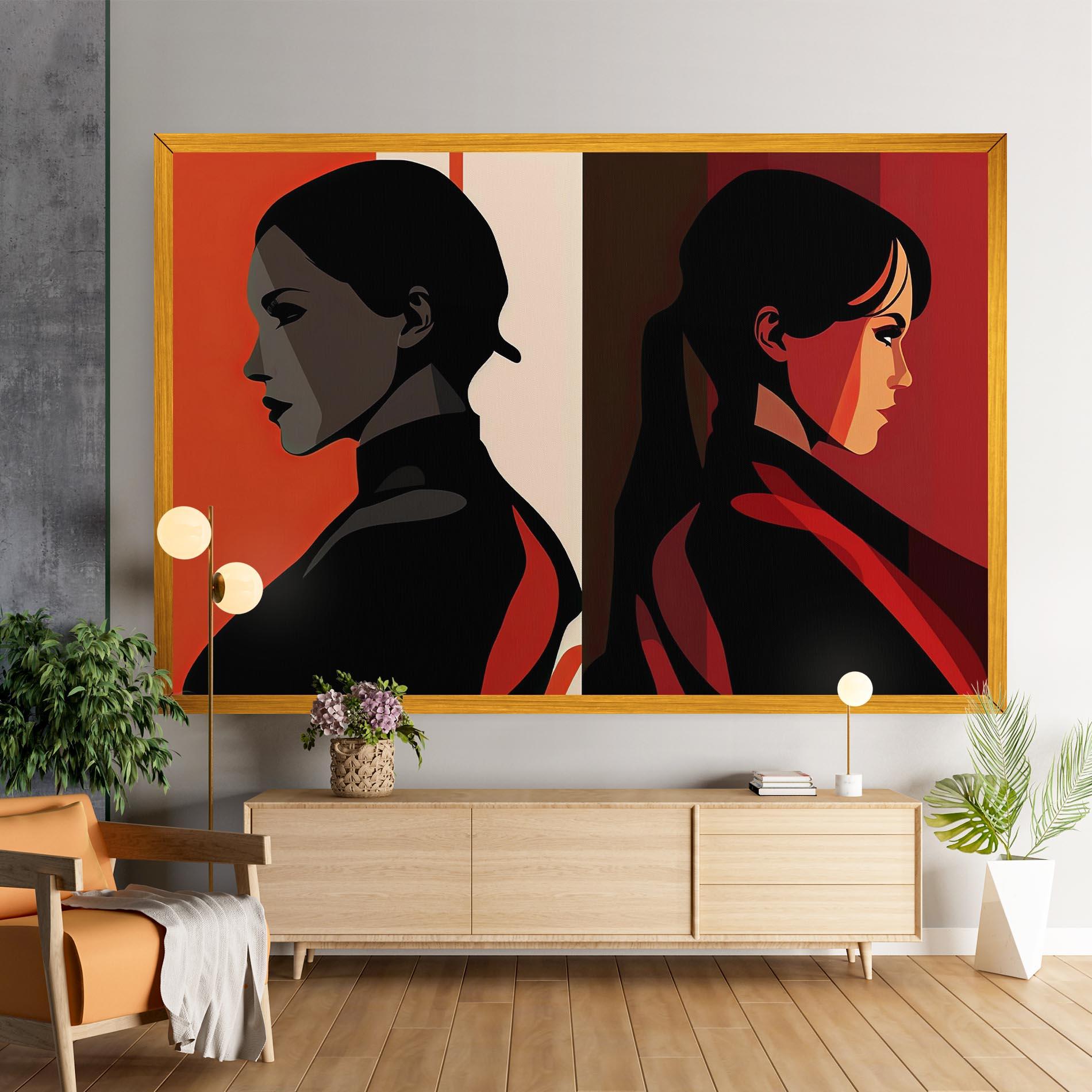 Картина на платно Graphical Portrait mockup 9