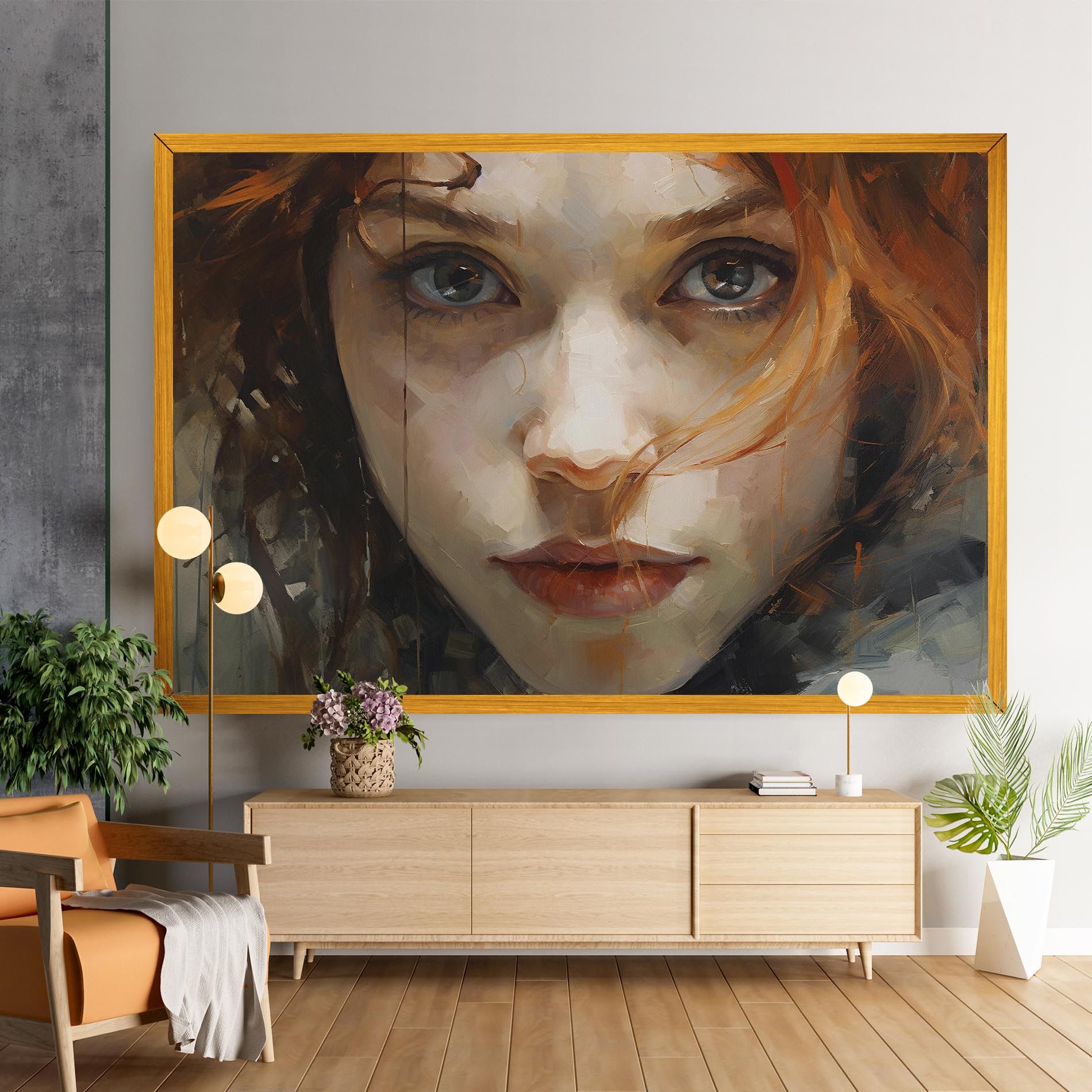 Portrait Oil Painting mockup 9