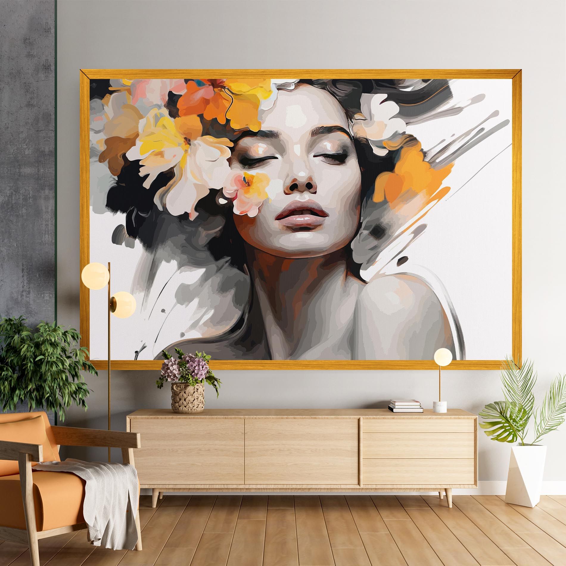 Yellow Flower Portrait mockup 9