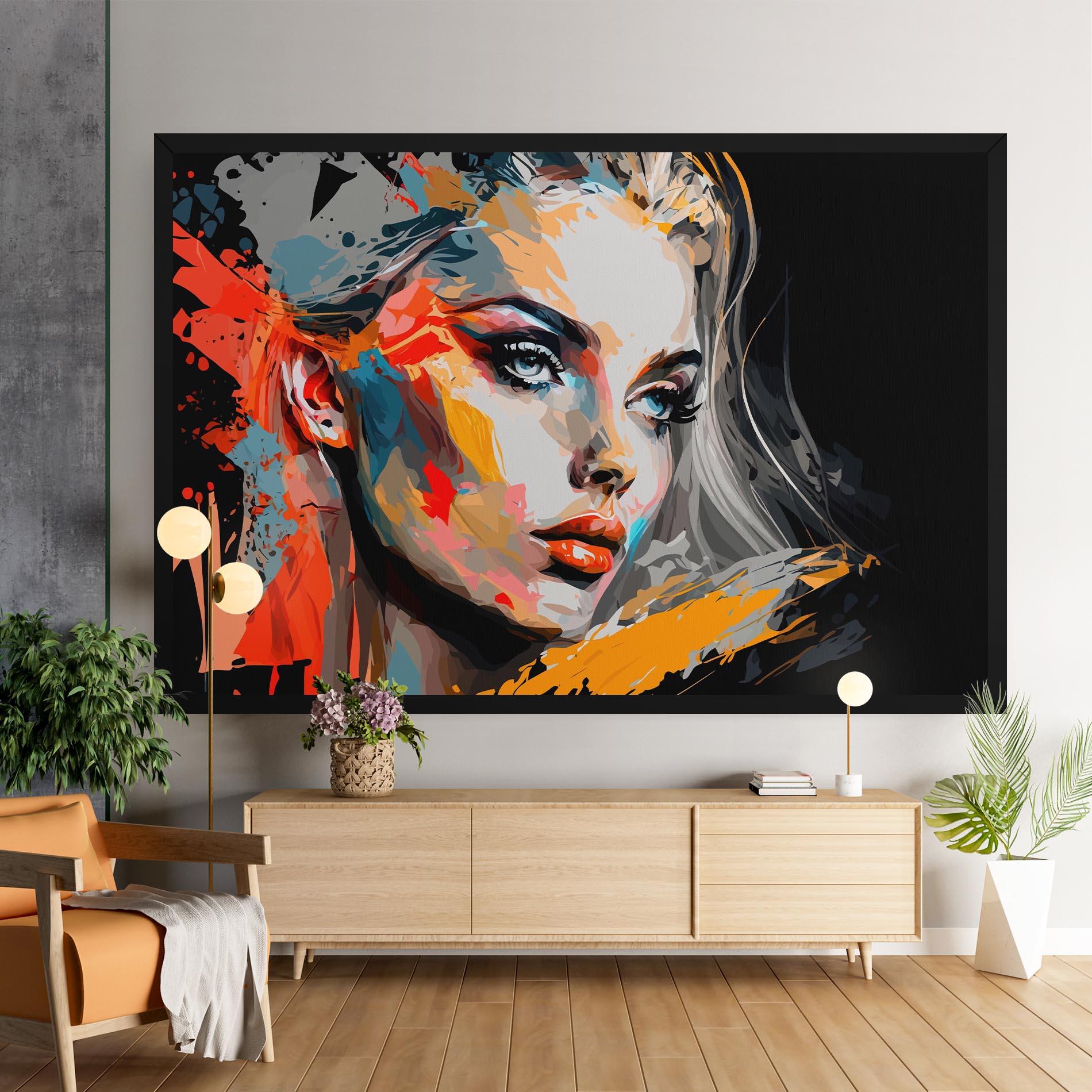 Картина на платно Blue Eye Face mockup 9