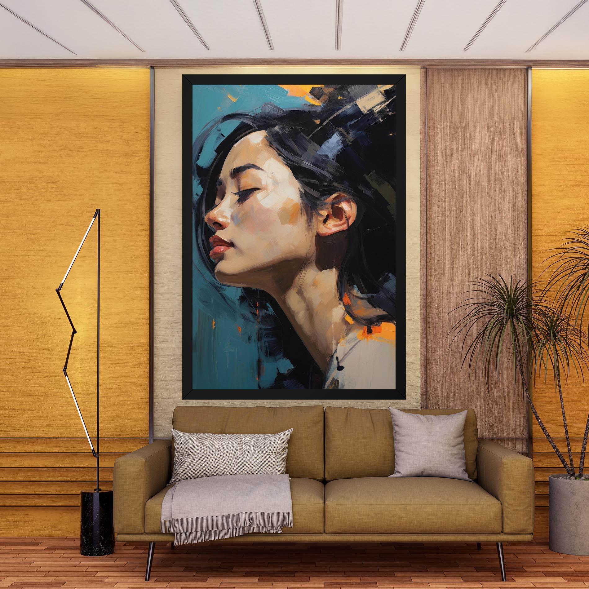 Картина на платно Acrylic Asian Portrait mockup 9