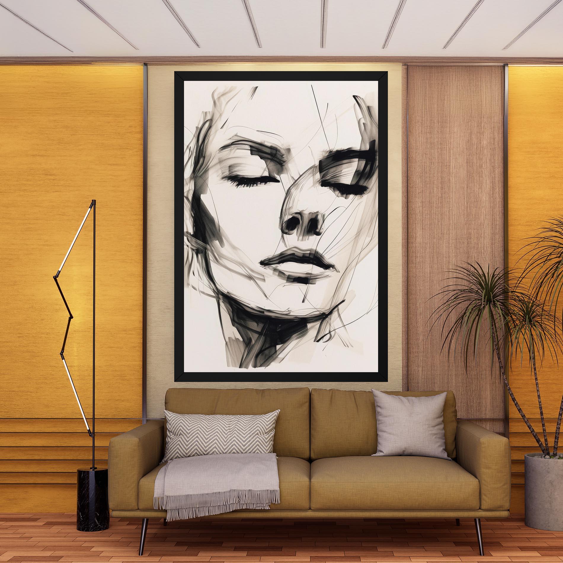 Картина на платно Continuous Line Woman mockup 9