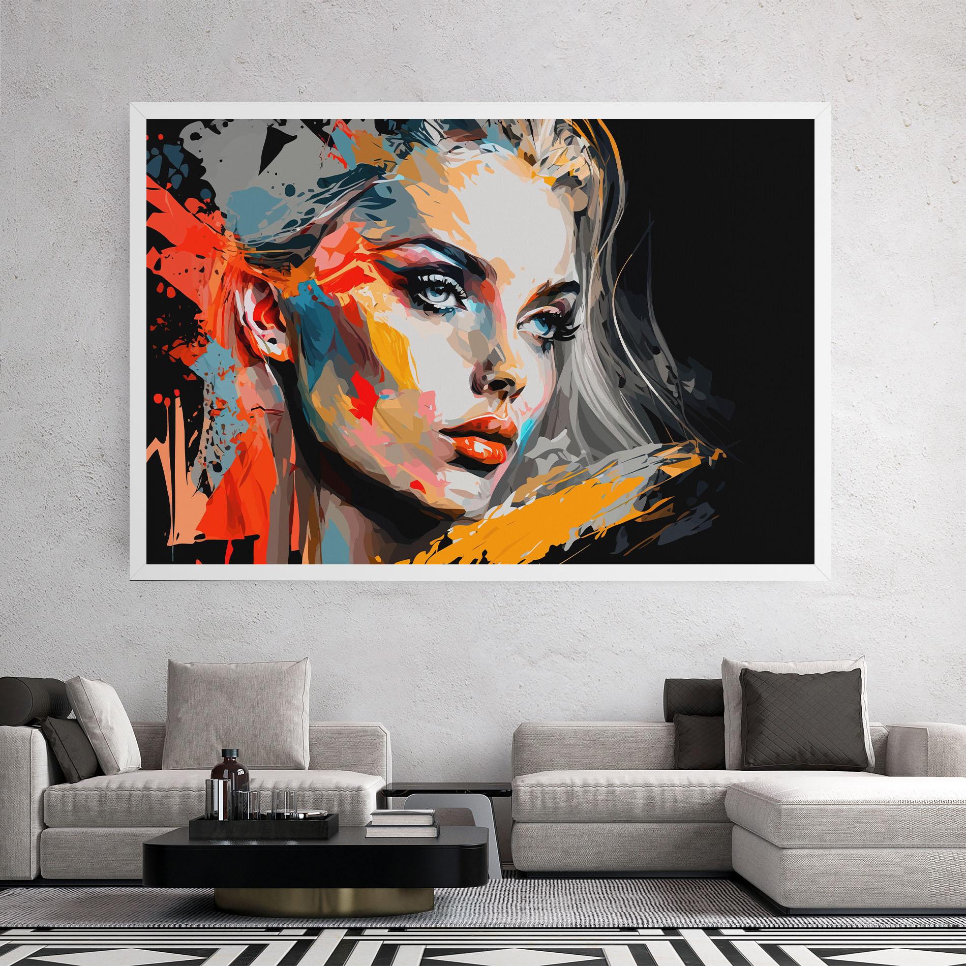 Картина на платно Blue Eye Face mockup 2