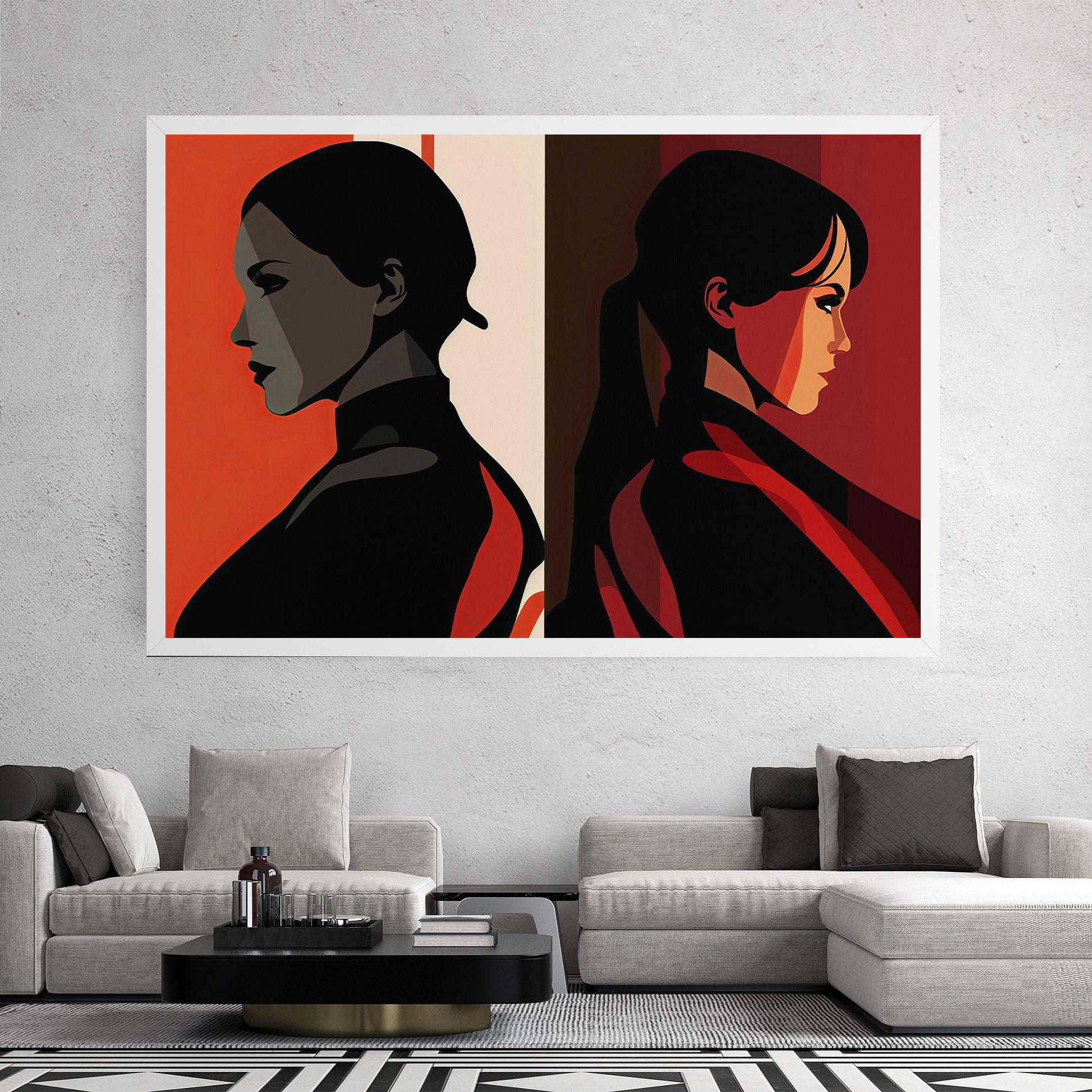 Картина на платно Graphical Portrait mockup 2