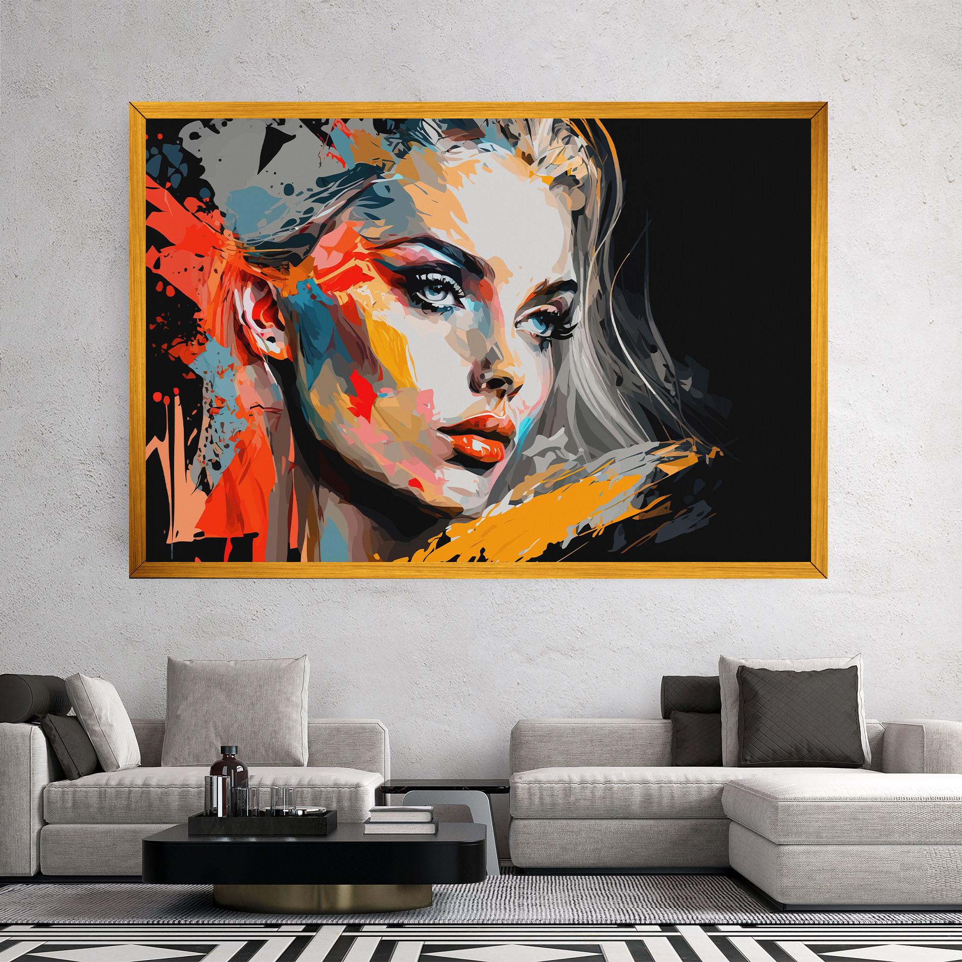 Картина на платно Blue Eye Face mockup 2