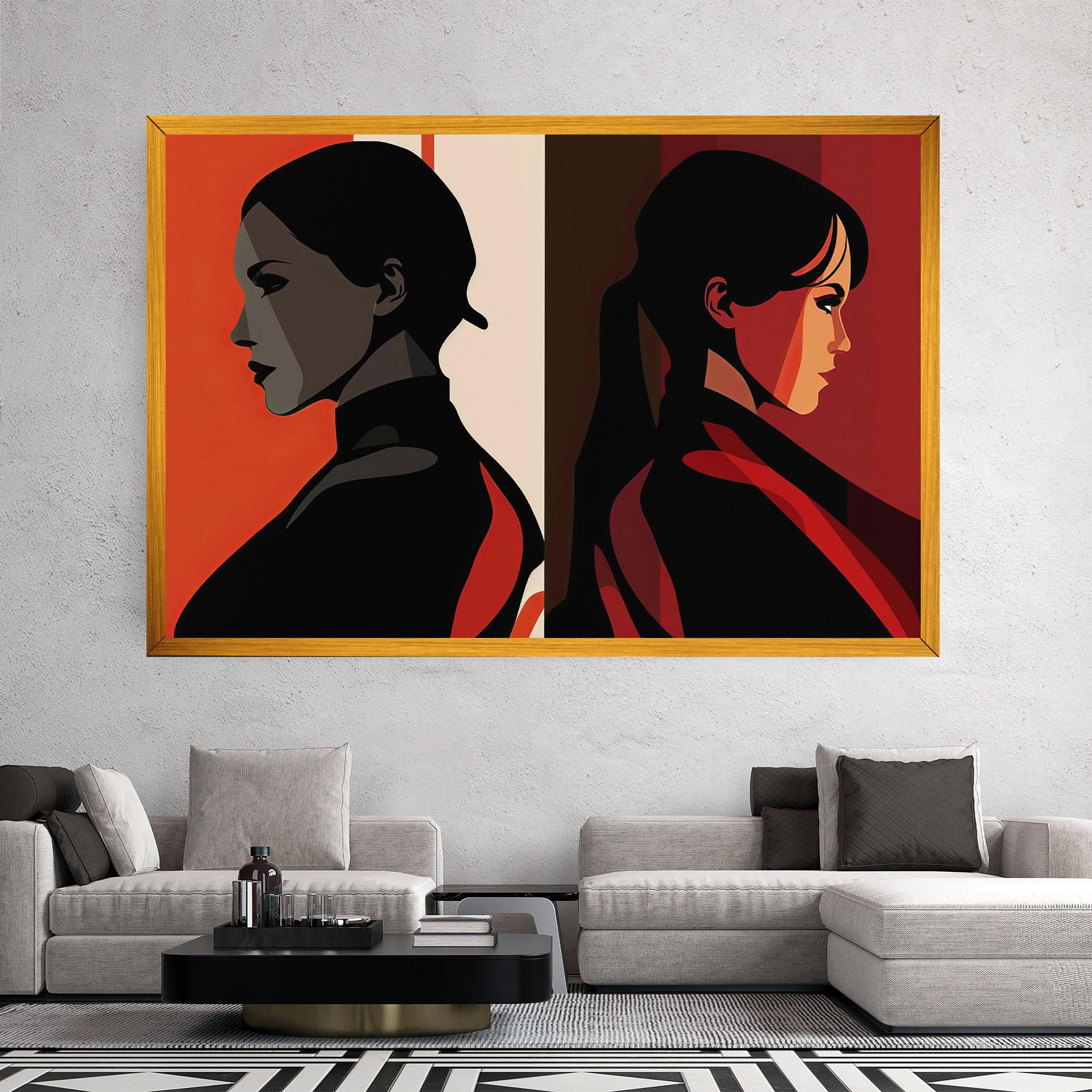 Картина на платно Graphical Portrait mockup 2