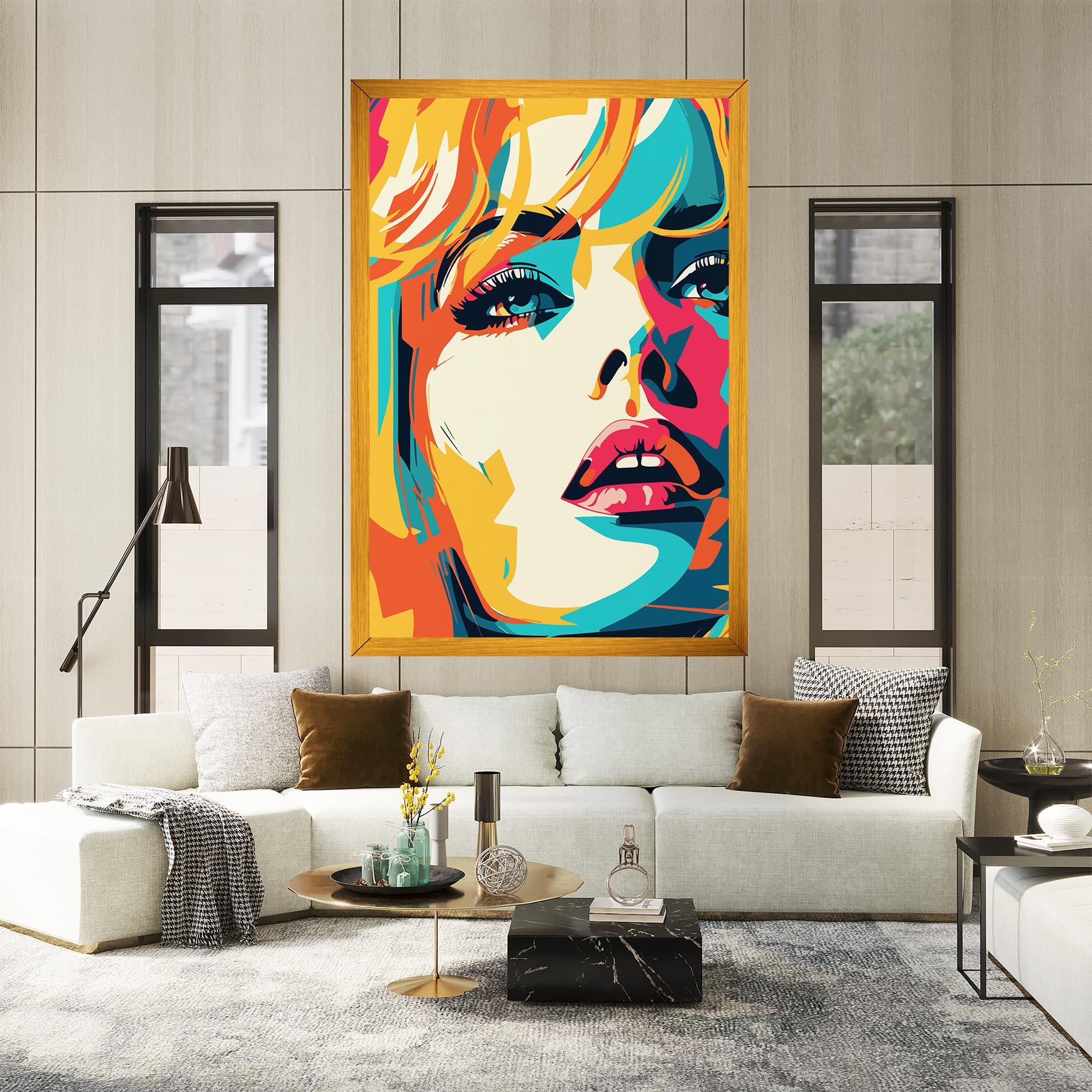 Картина на платно Blonde Girl Portrait mockup 2