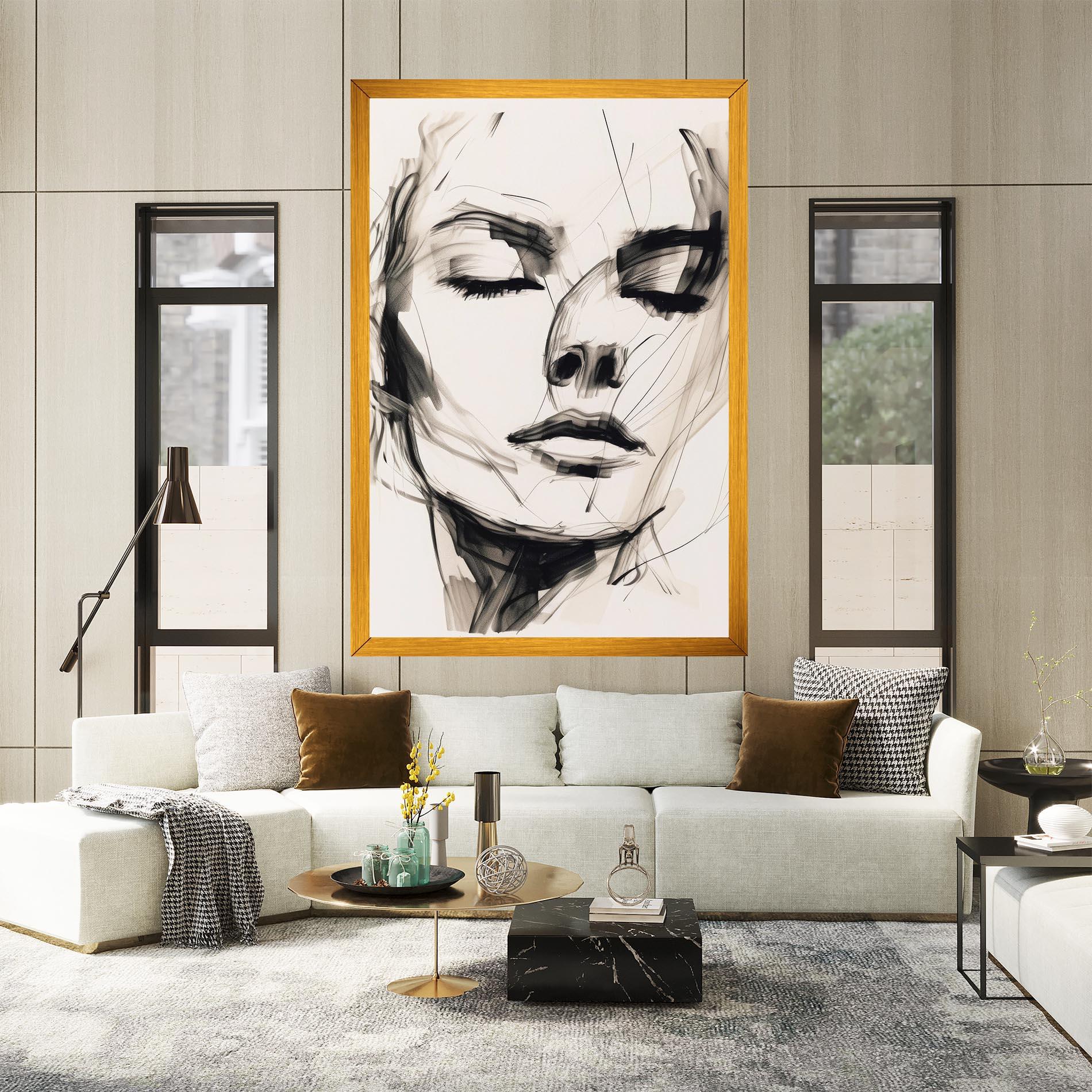 Картина на платно Continuous Line Woman mockup 2