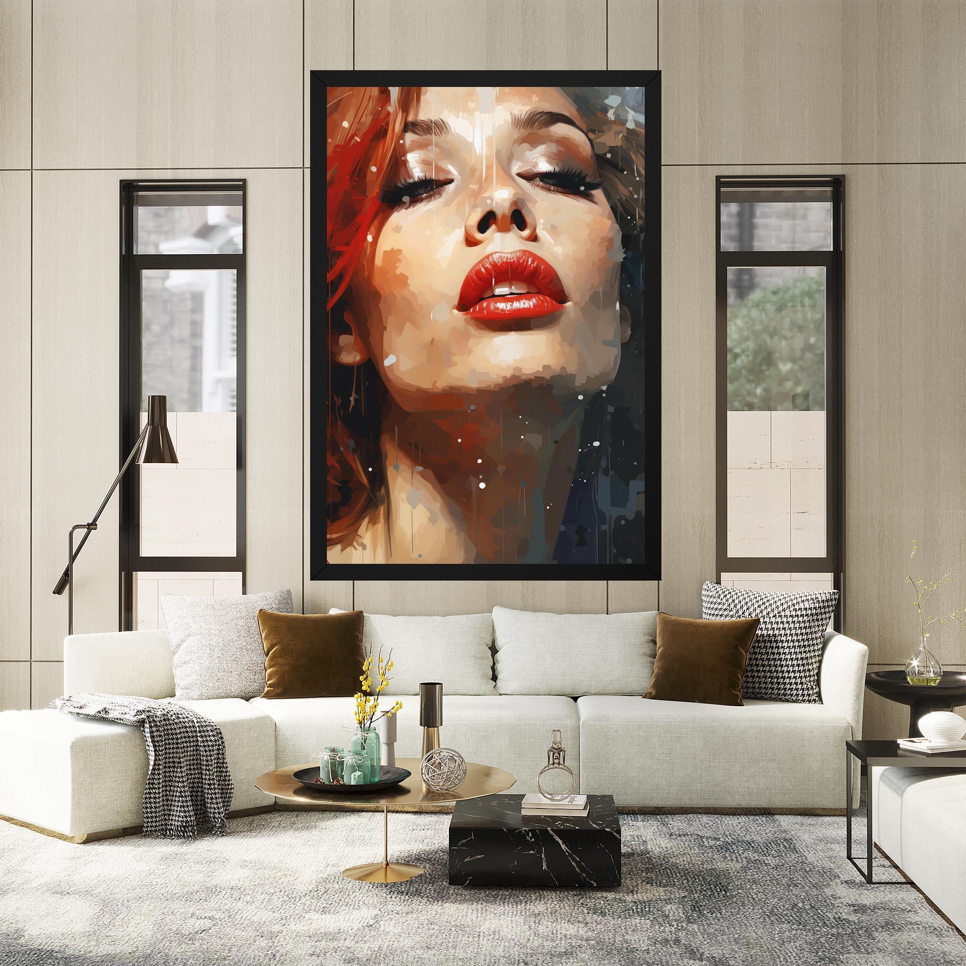 Картина на платно Close Up Look Portrait mockup 2