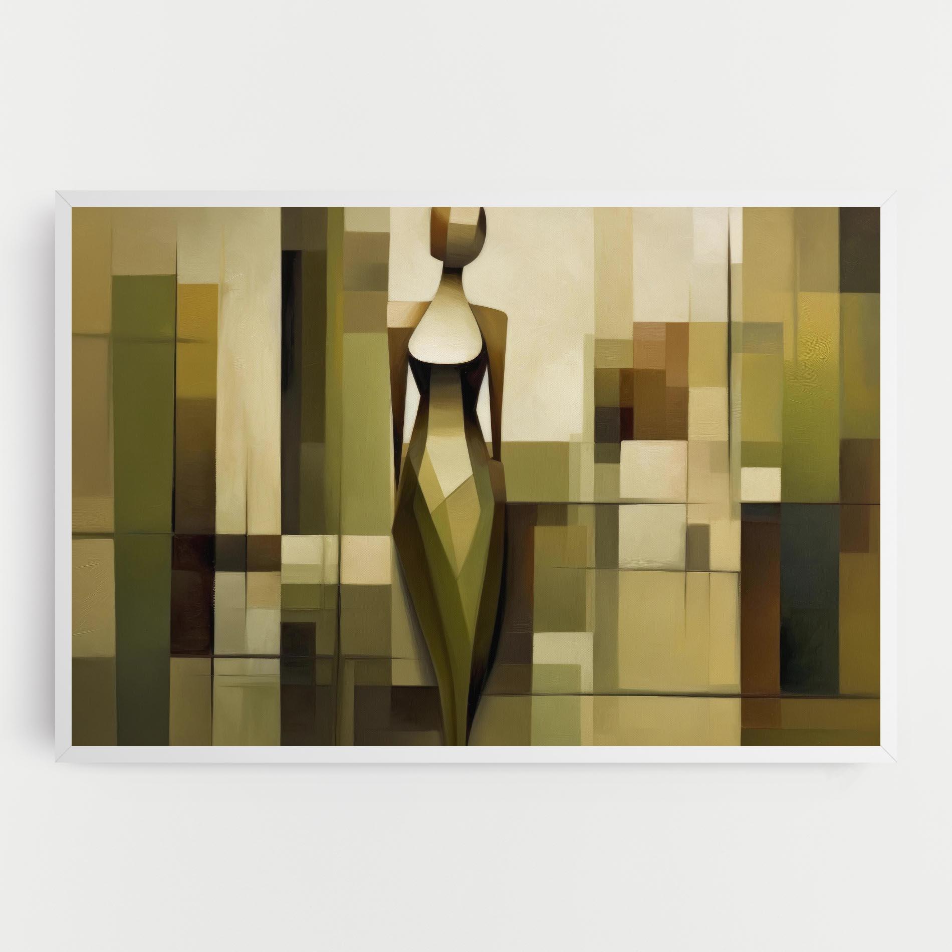 Картина на платно Olive Green Shilouete mockup 0