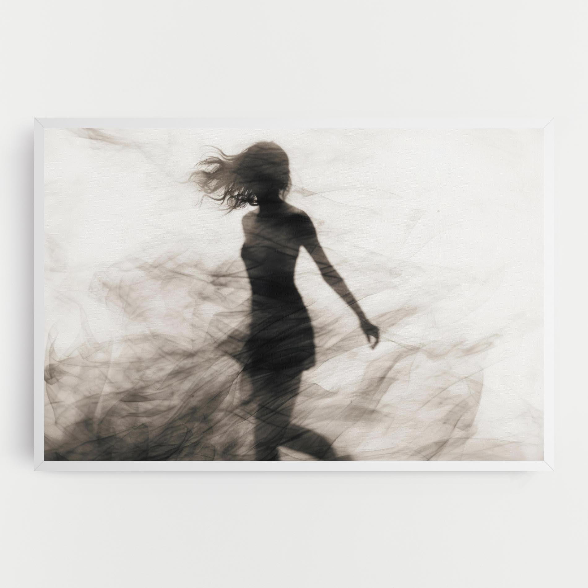 Картина на платно Smoke Girl Shilouette mockup 0