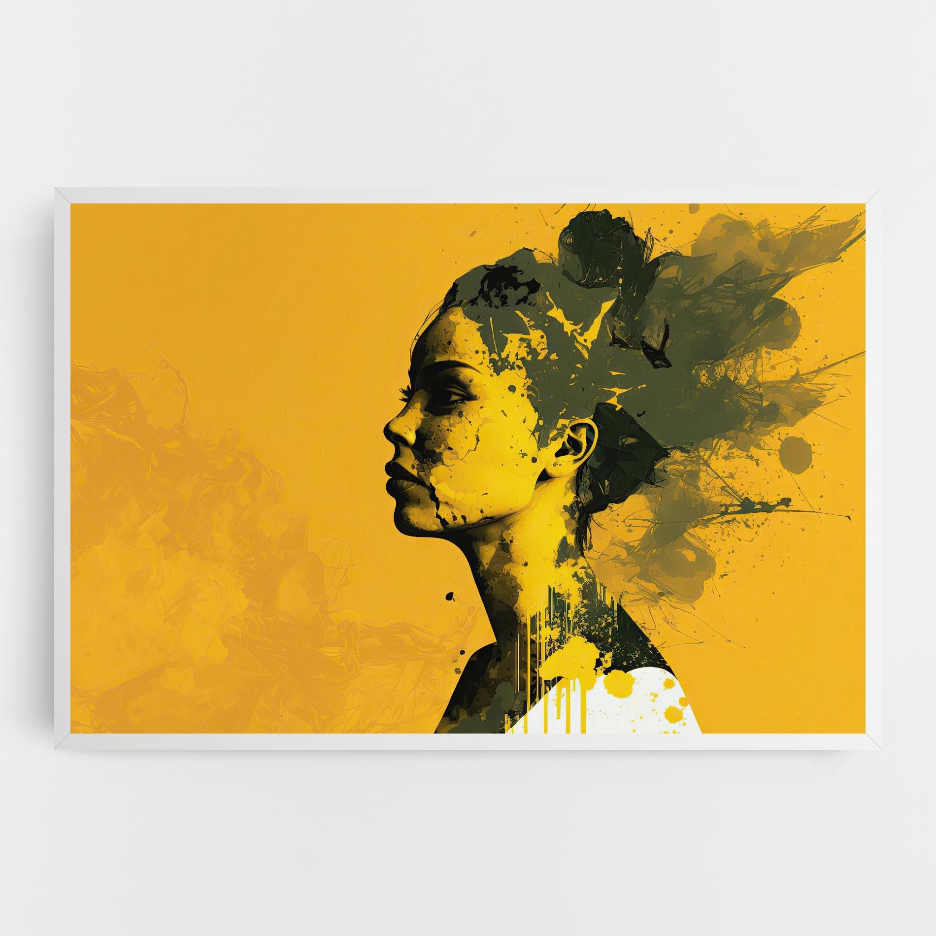 Картина на платно Thinking Yellow mockup 0