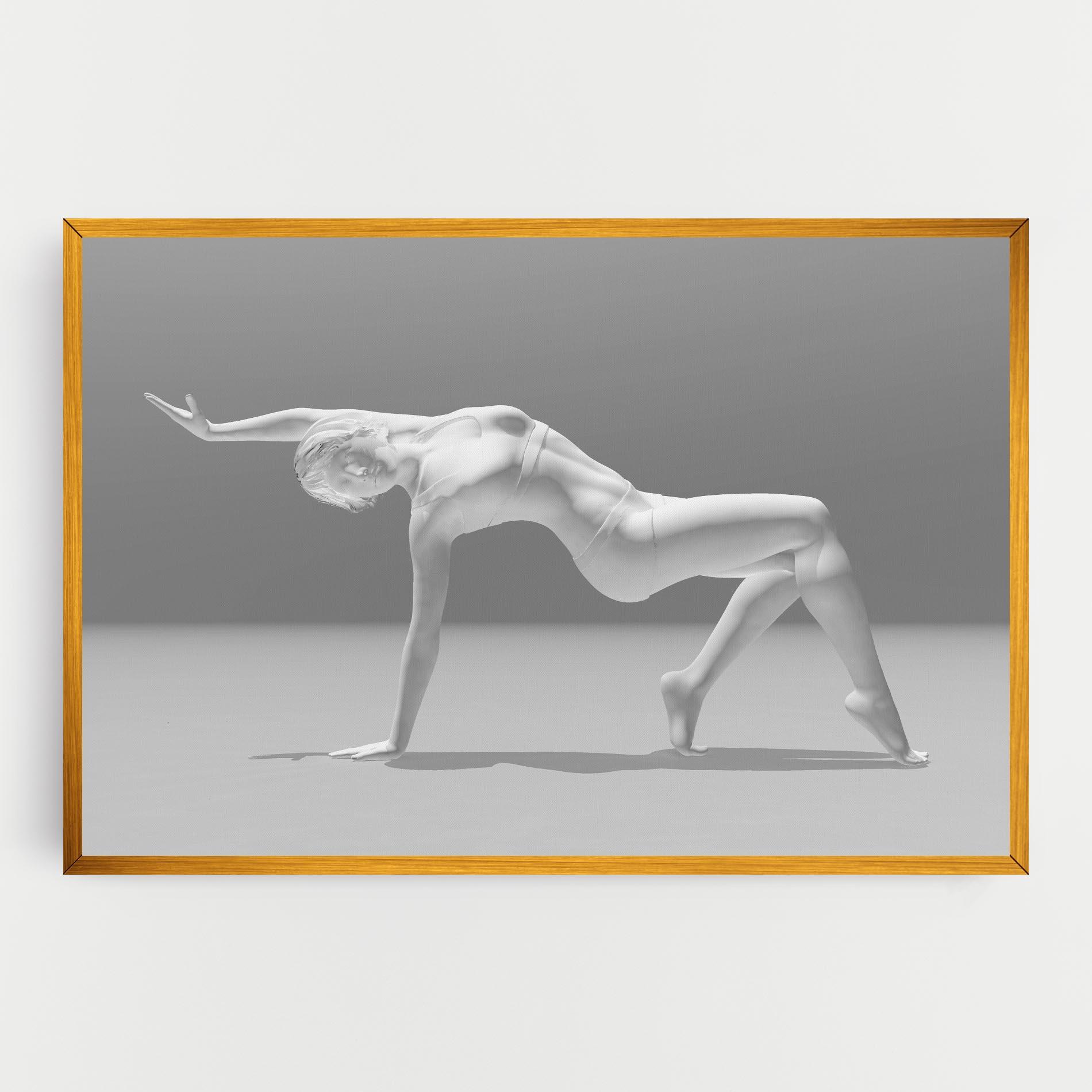 Картина на платно 3d Gymnastic Pose mockup 0