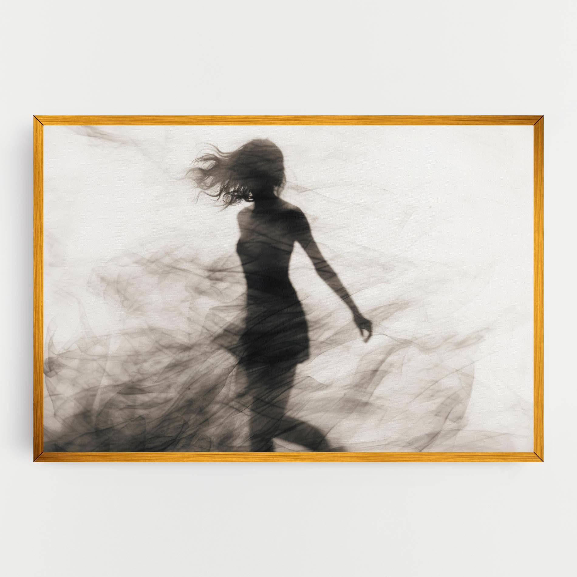 Картина на платно Smoke Girl Shilouette mockup 0