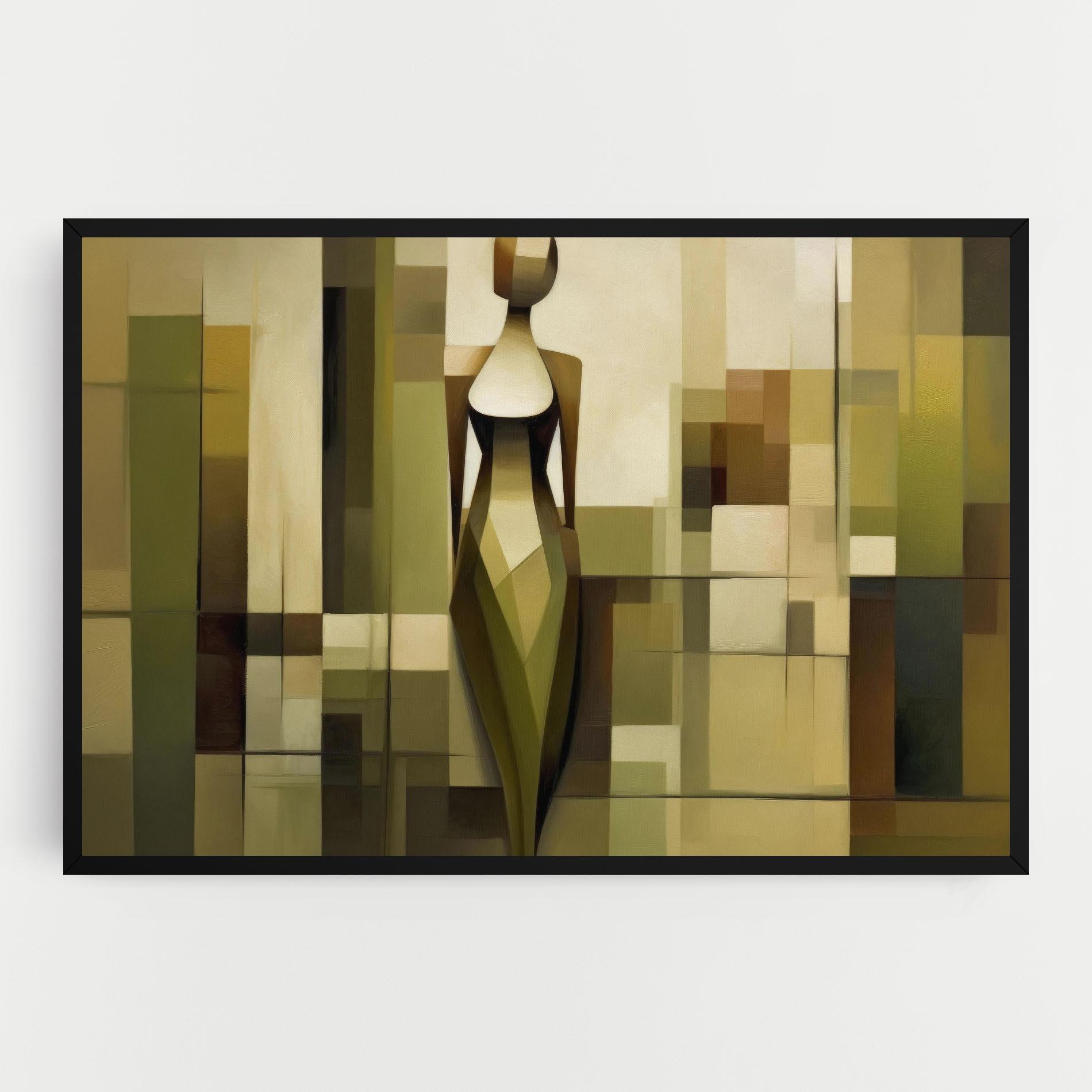 Картина на платно Olive Green Shilouete mockup 0