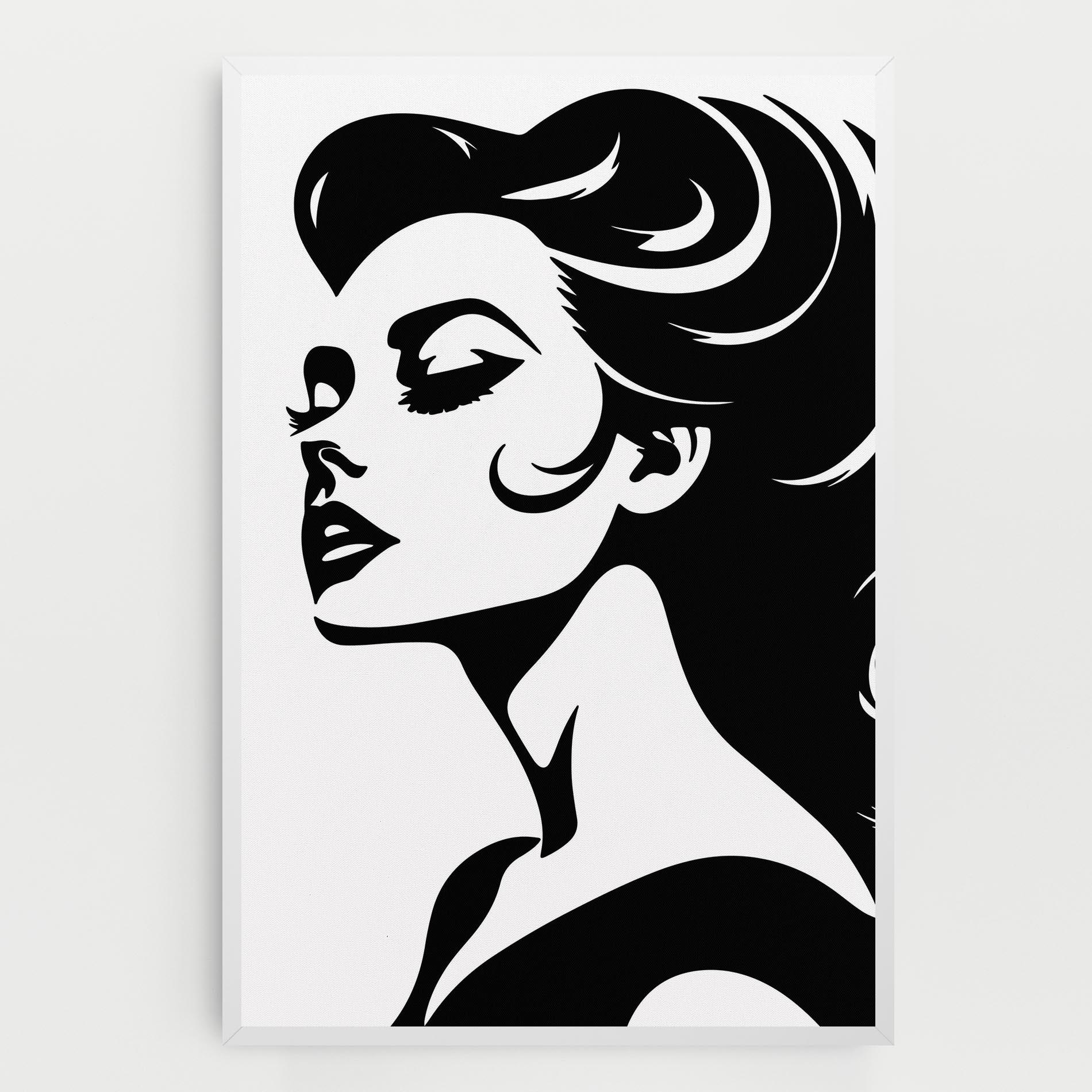 Картина на платно Eyeliner Shilouette mockup 0