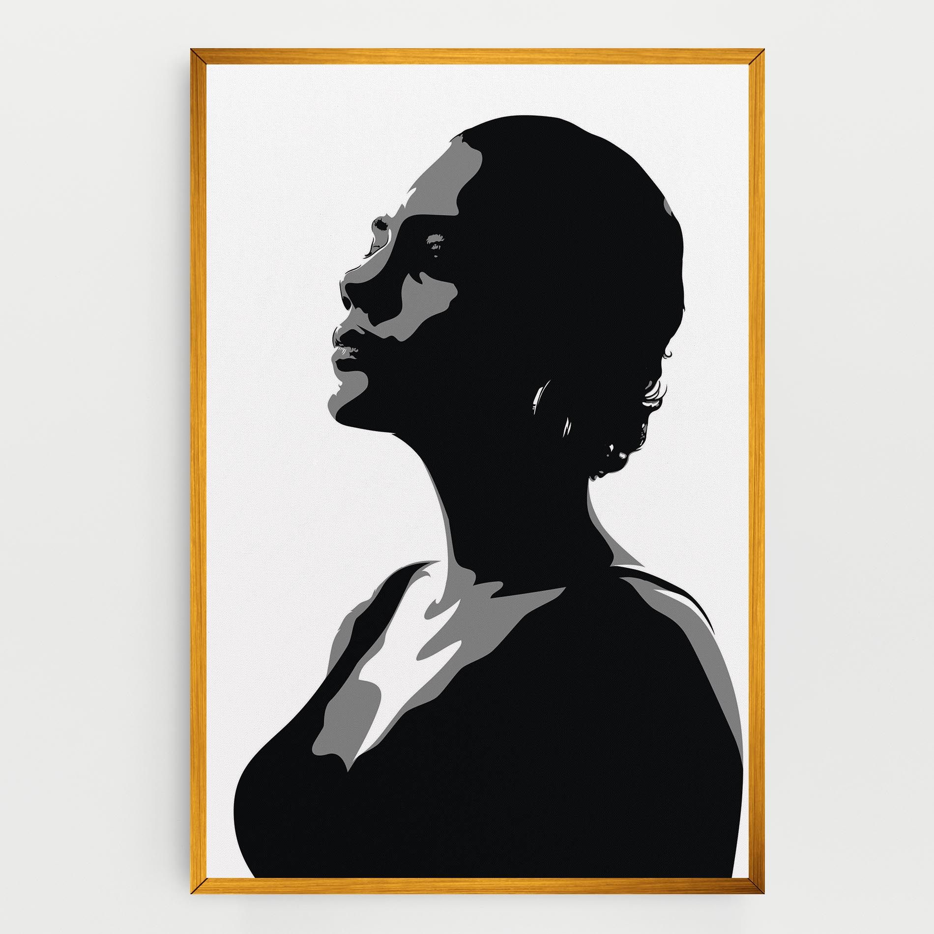 Black Woman Shilouette mockup 0