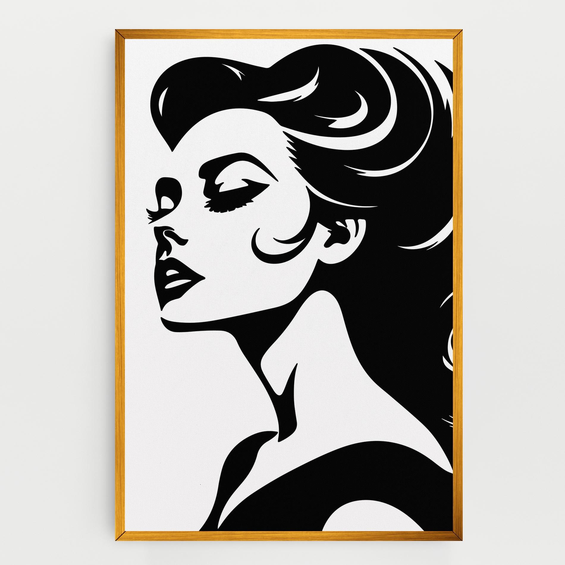 Картина на платно Eyeliner Shilouette mockup 0