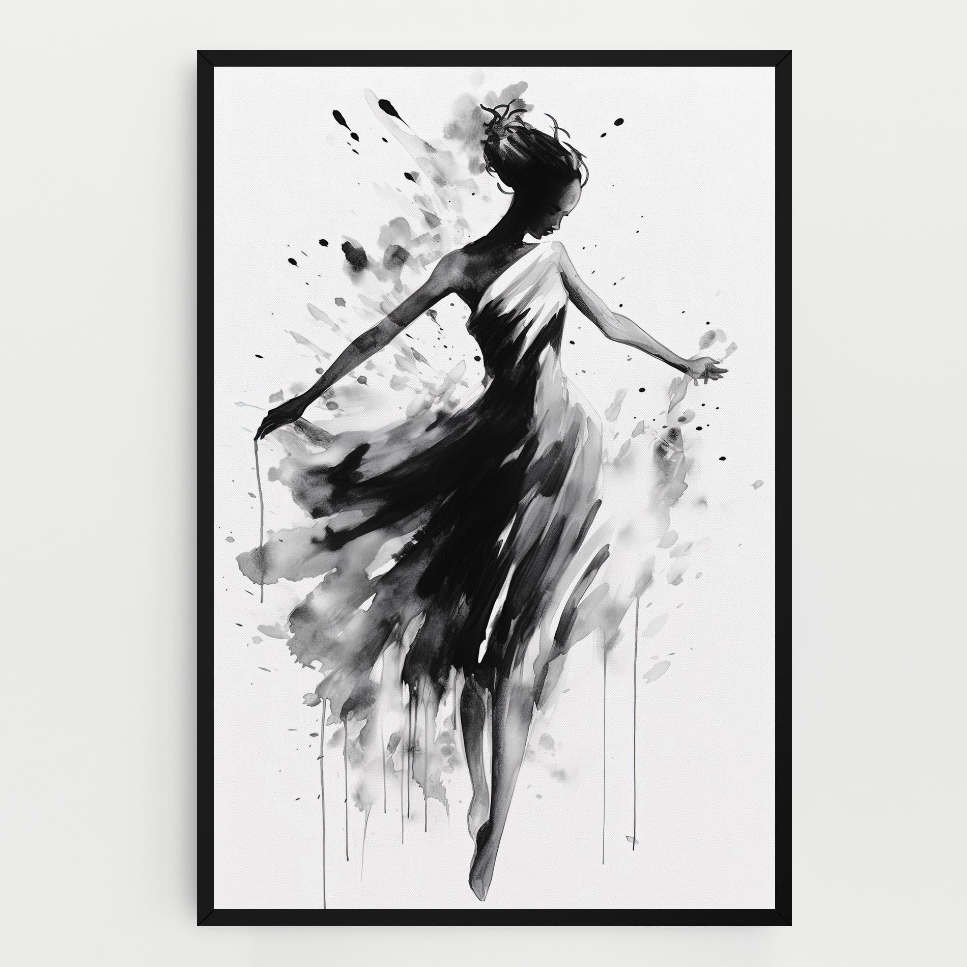 Картина на платно Beautiful Dancing Woman mockup 0