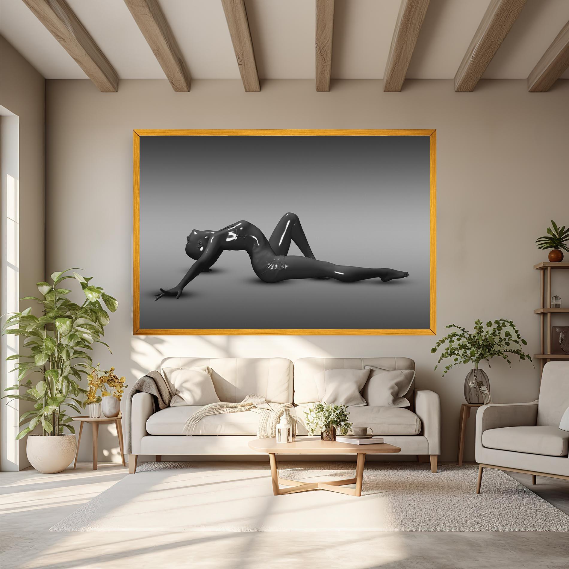 Картина на платно 3d Black Female mockup 6