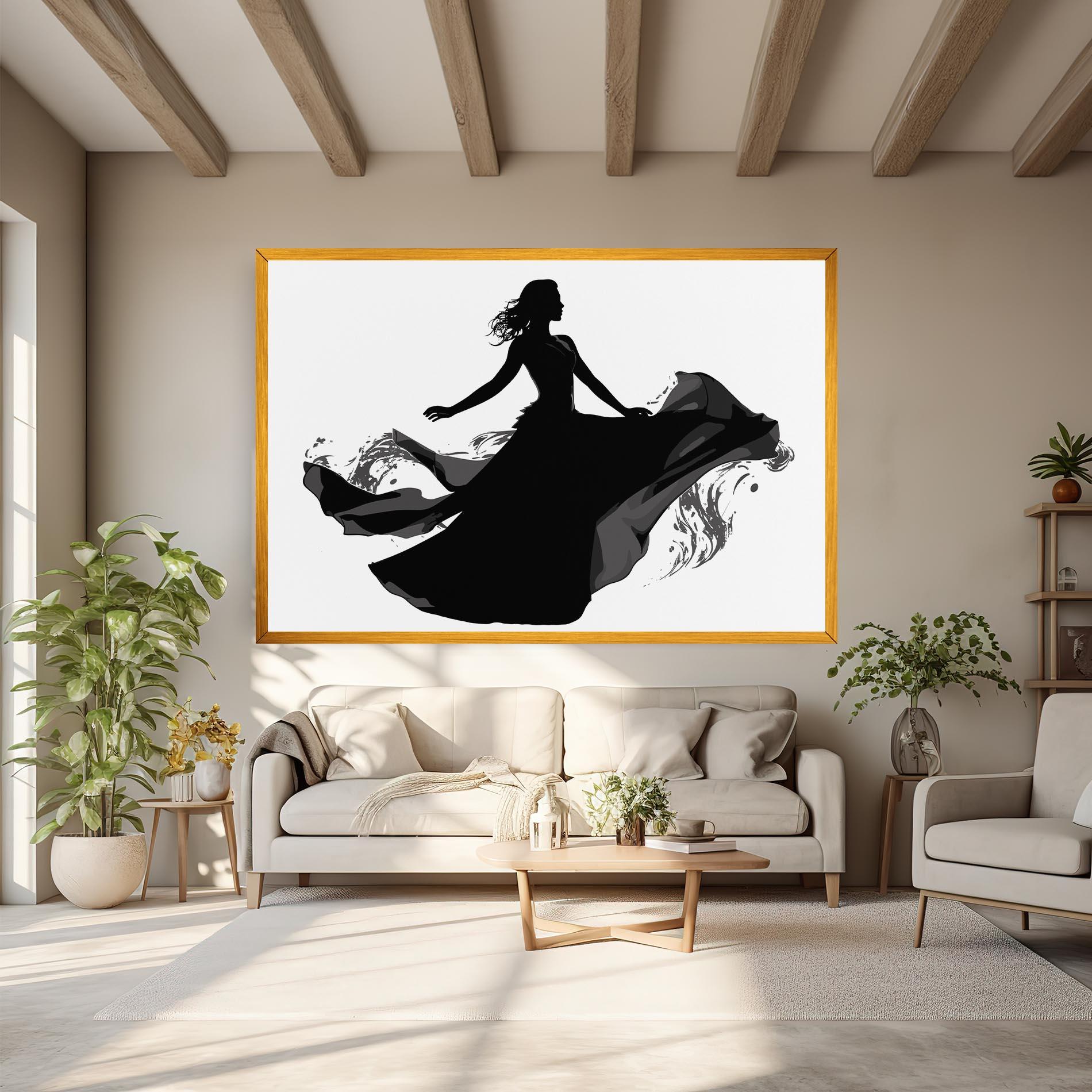 Картина на платно Dress Jump mockup 6