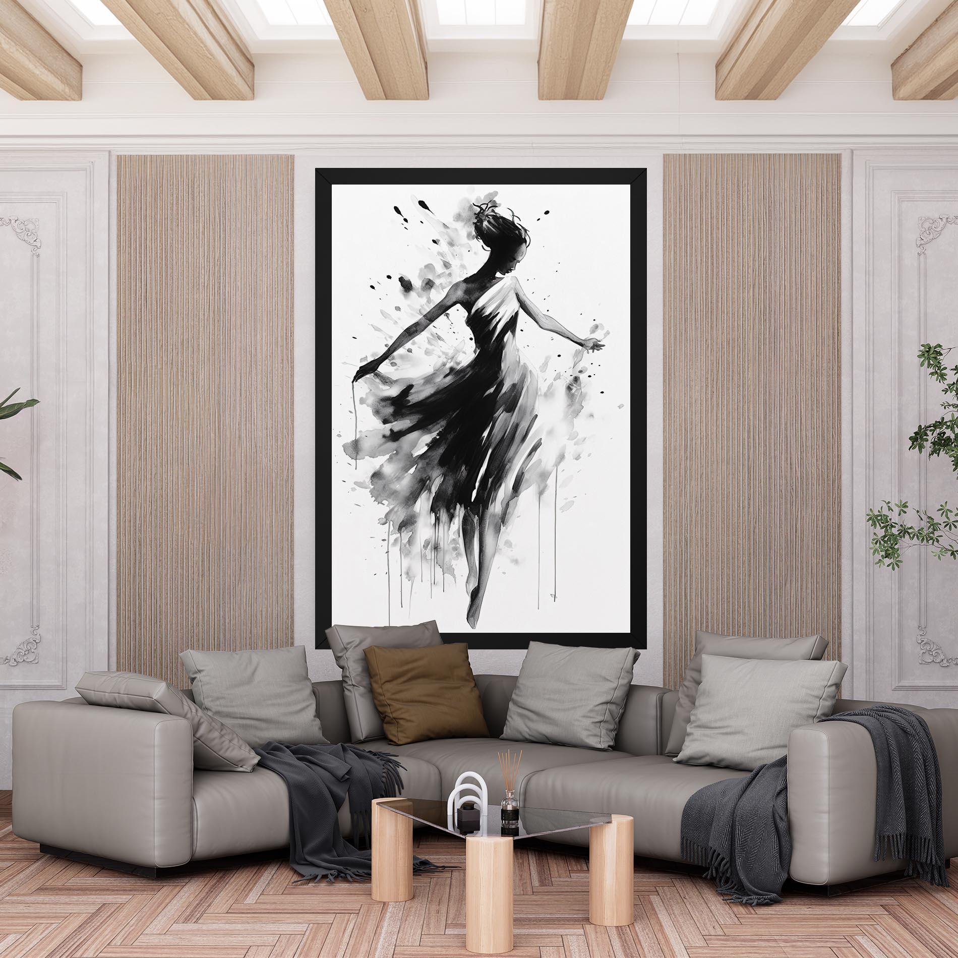Картина на платно Beautiful Dancing Woman mockup 6