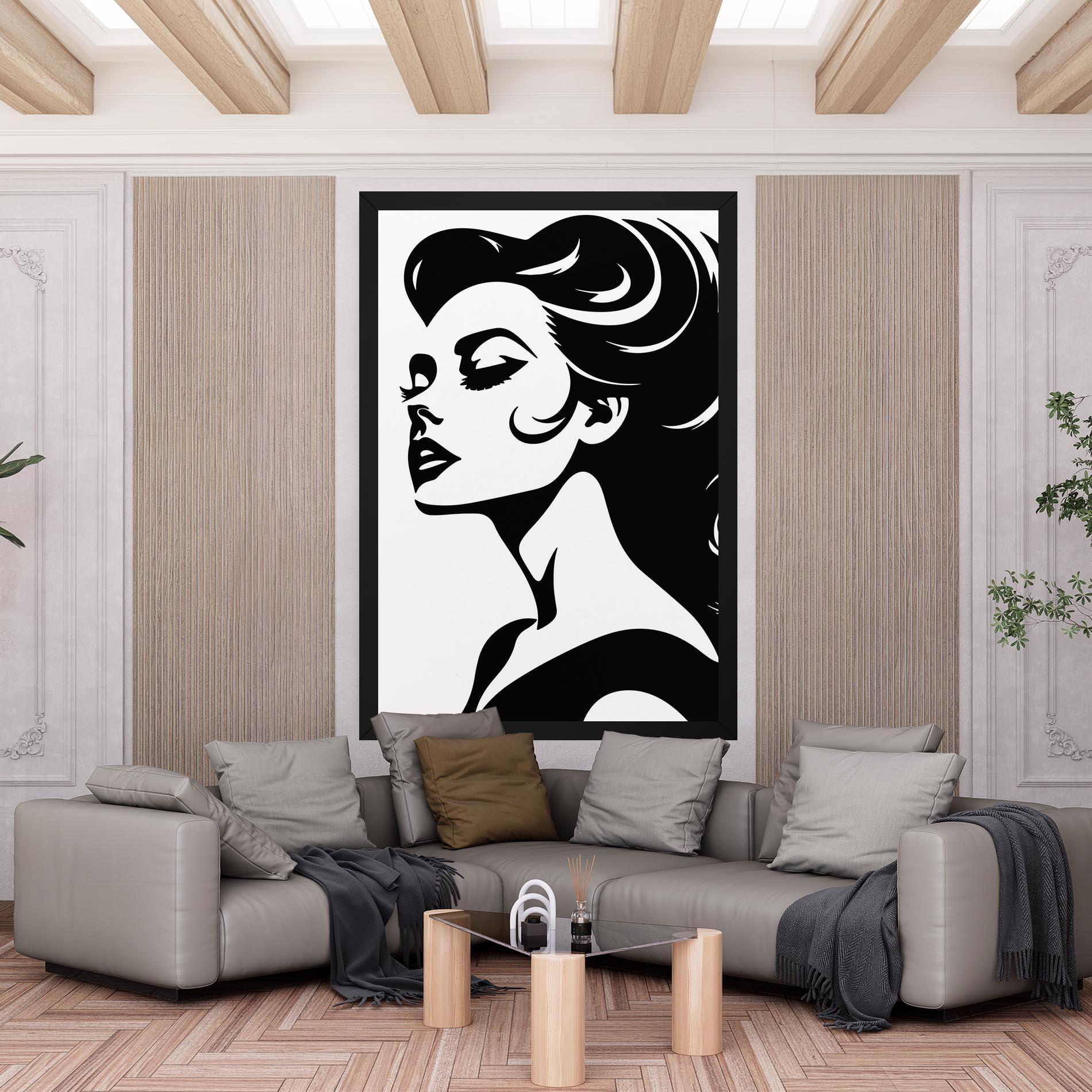 Картина на платно Eyeliner Shilouette mockup 6