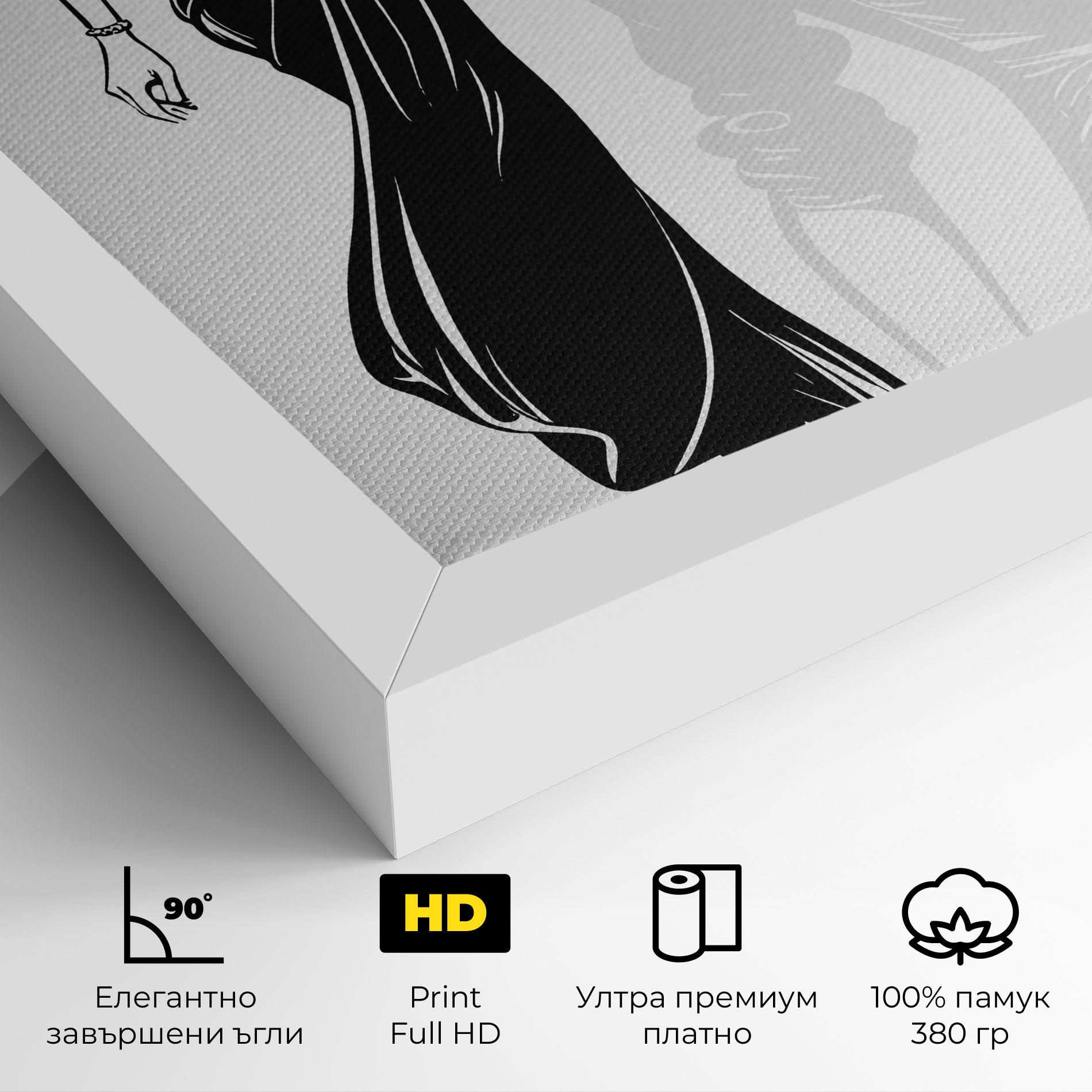 Картина на платно Lady Shilouette mockup 4