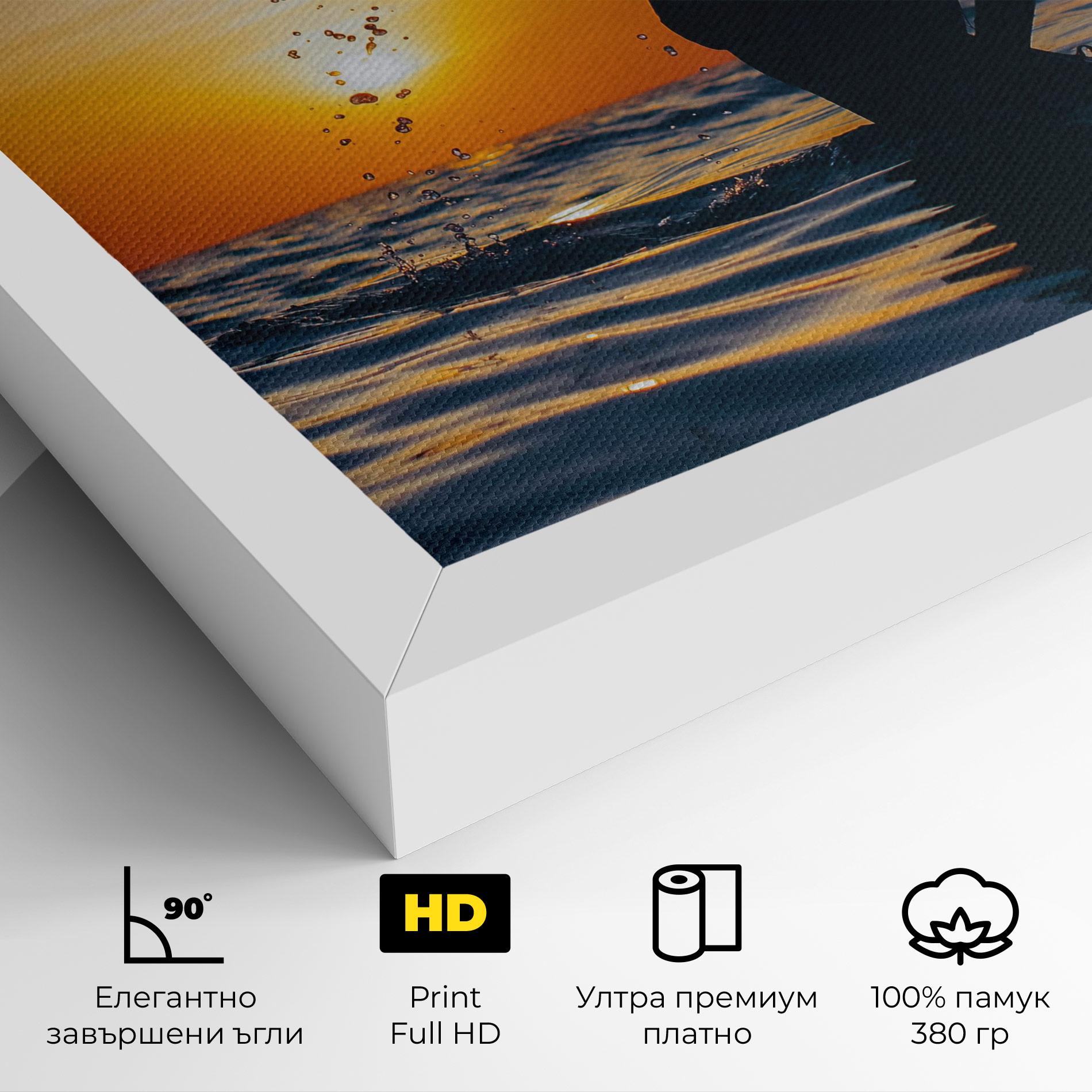 Картина на платно Ocean Woman Shilouette mockup 4