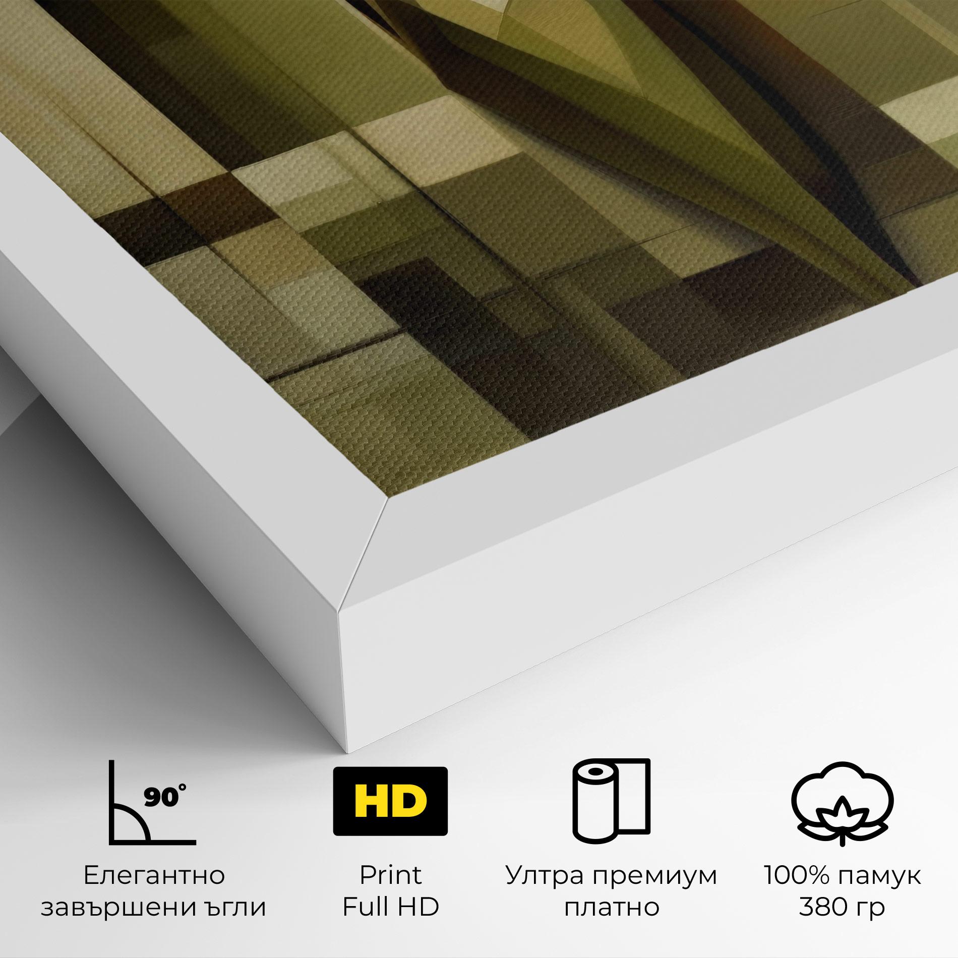 Картина на платно Olive Green Shilouete mockup 4