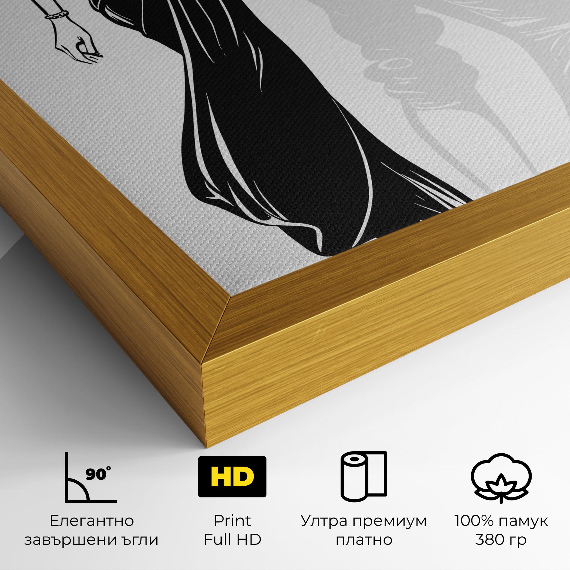 Картина на платно Lady Shilouette mockup 4