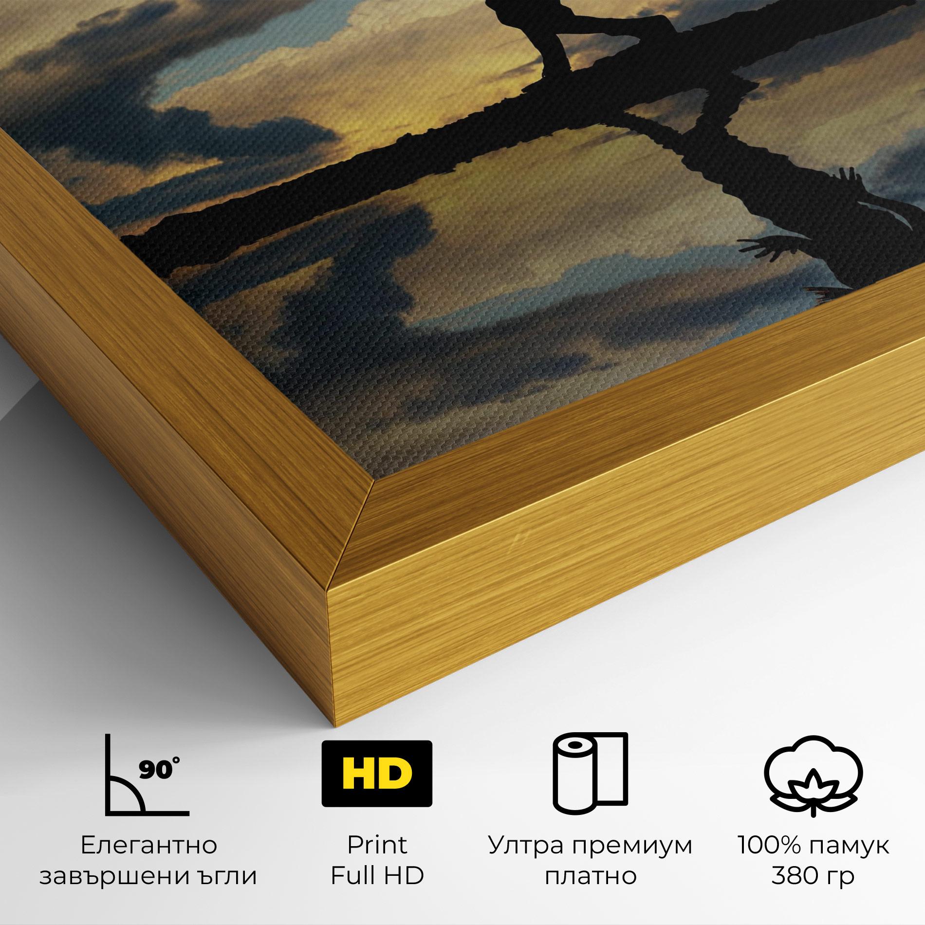 Картина на платно Little Girl Jumping mockup 4