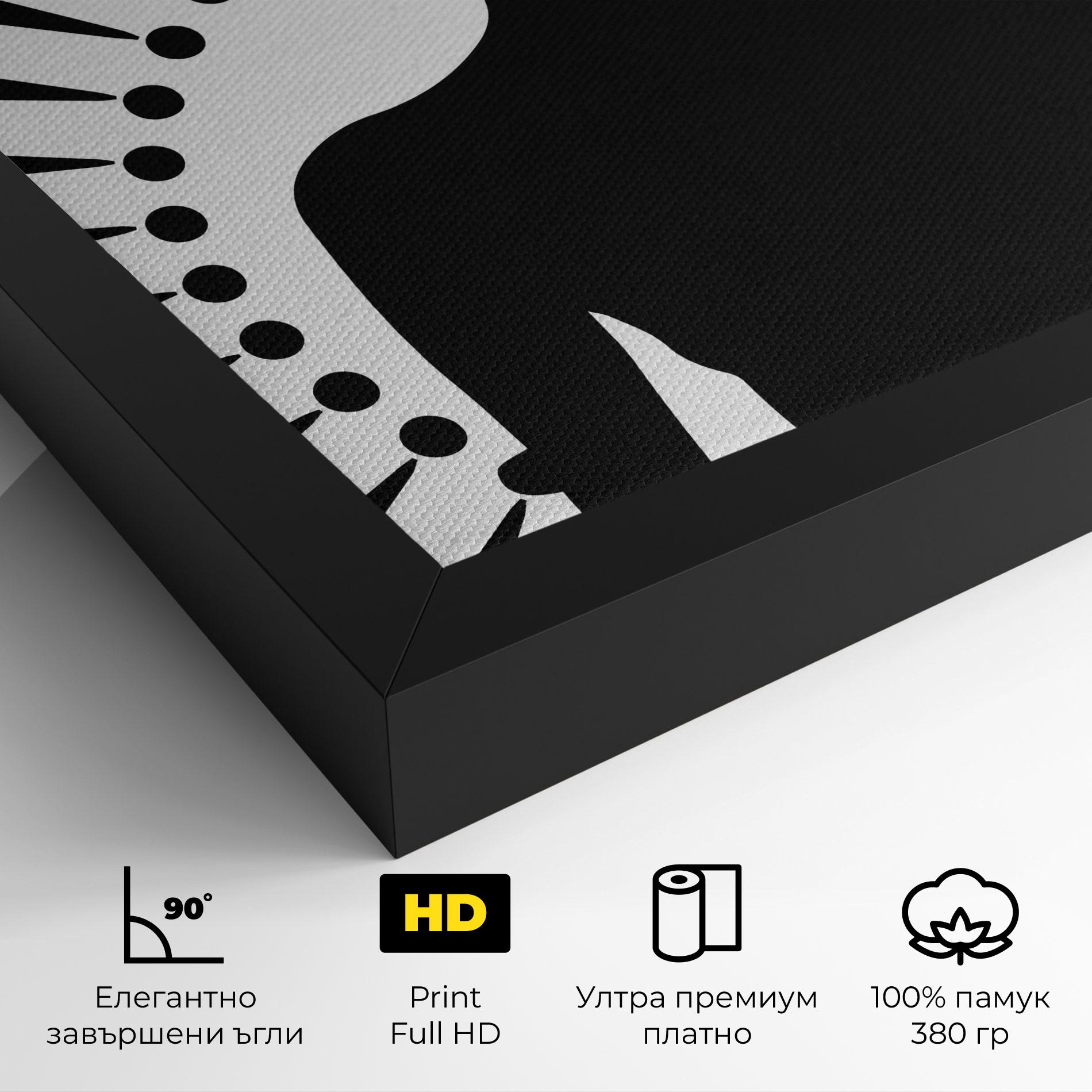 Картина на платно Black Shilouette Lady mockup 4