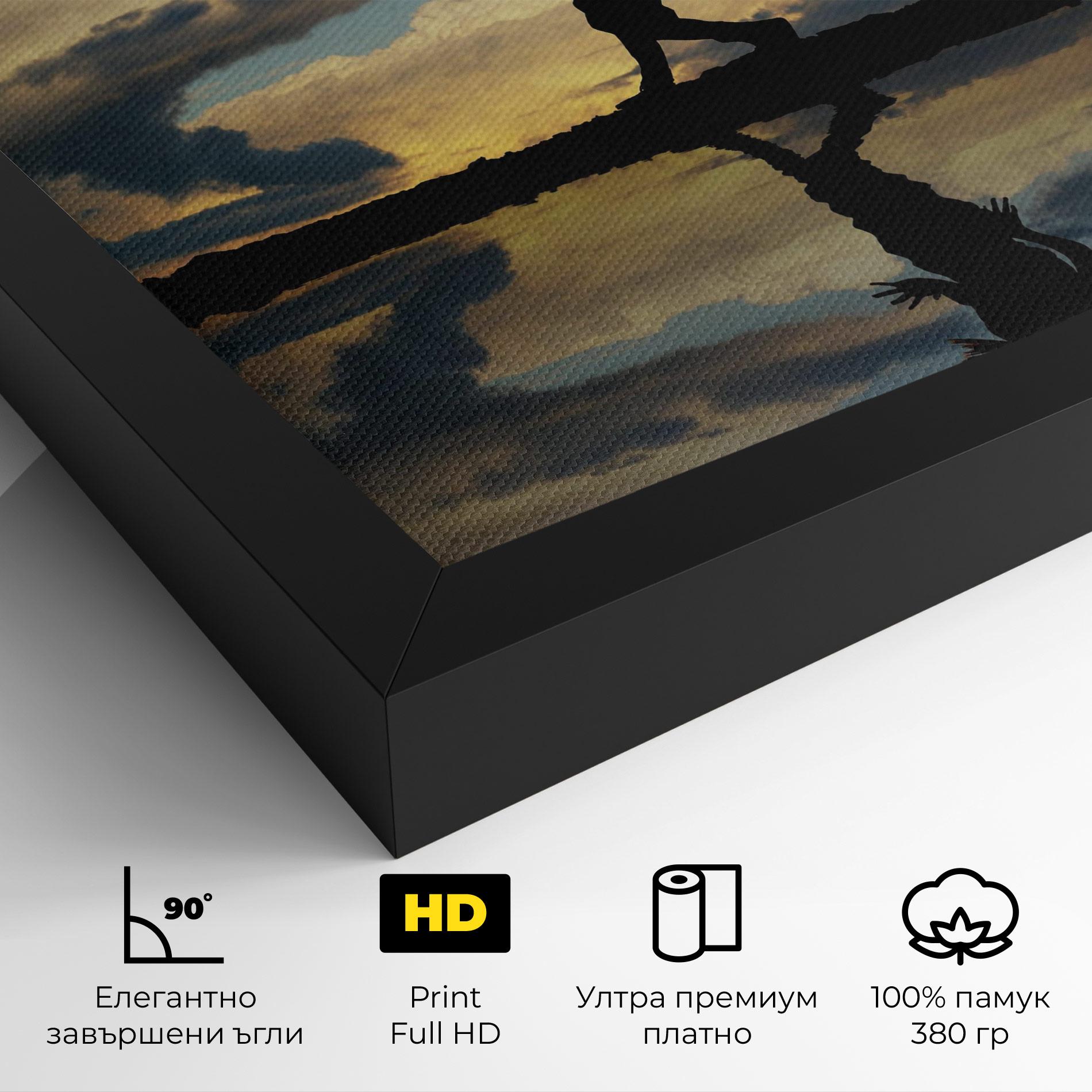 Картина на платно Little Girl Jumping mockup 4