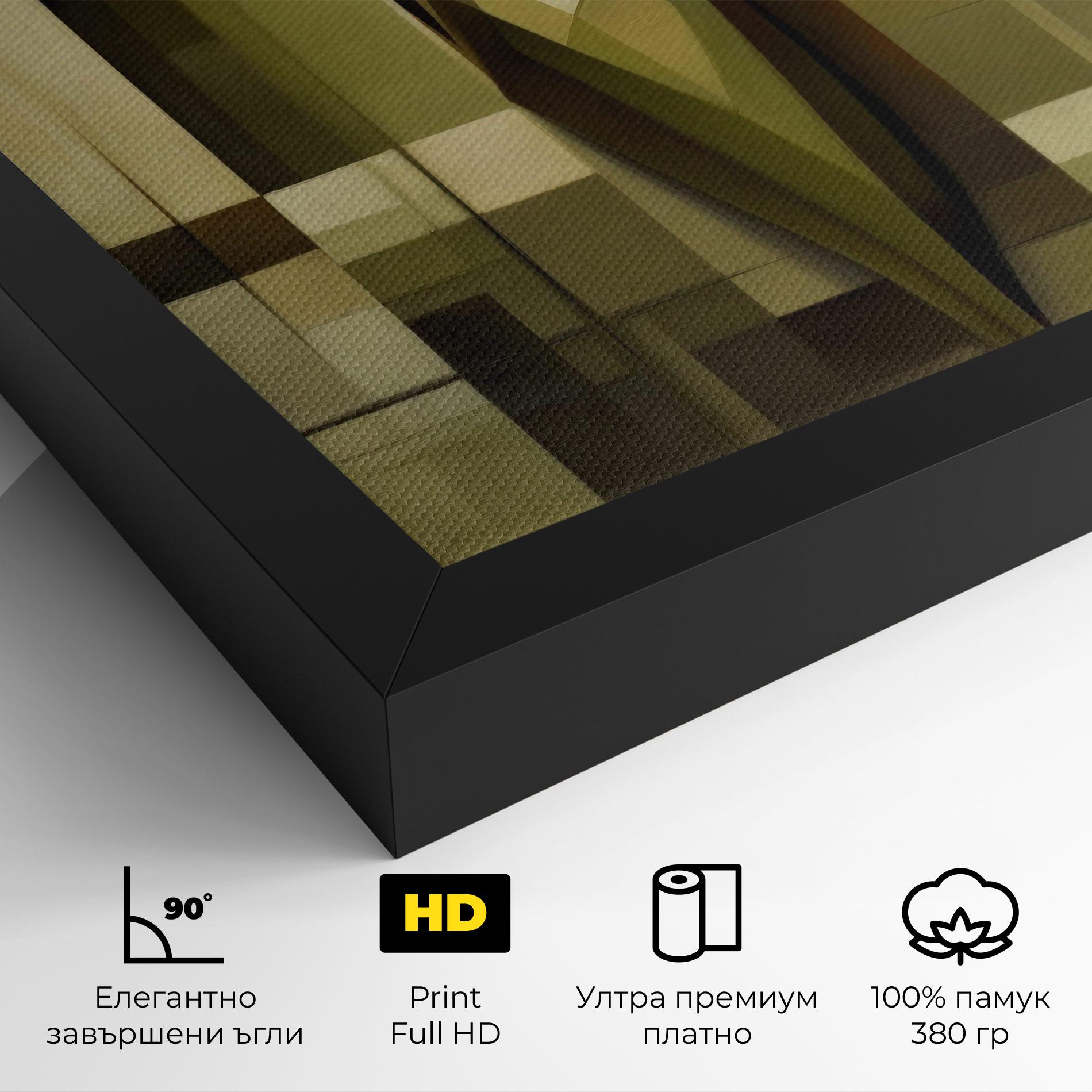 Картина на платно Olive Green Shilouete mockup 4