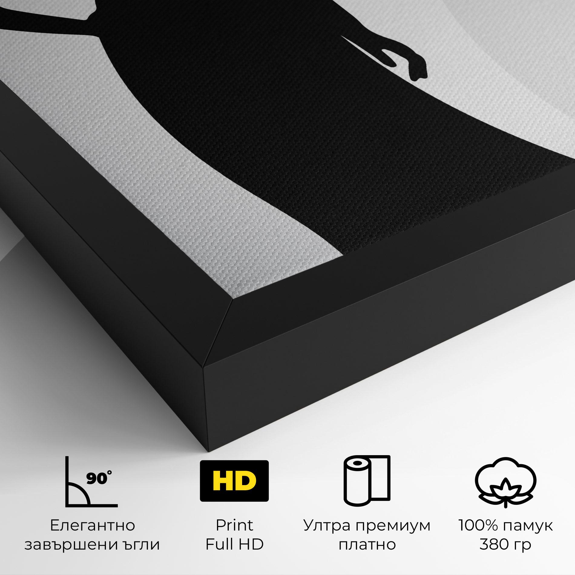 Картина на платно Silhouette Lady mockup 4