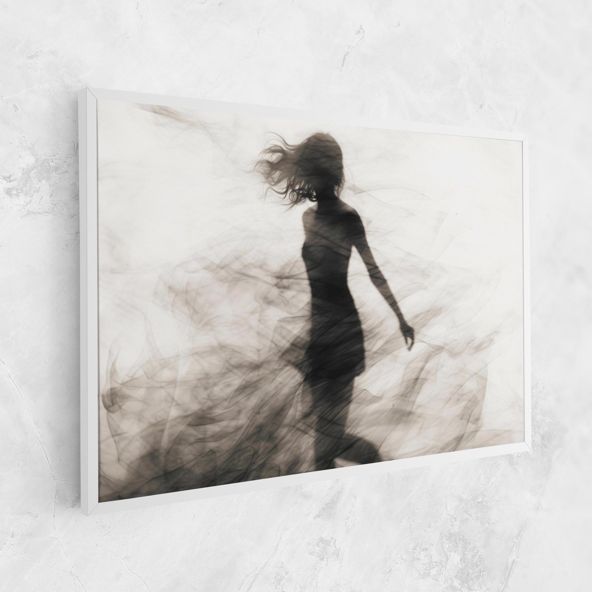 Картина на платно Smoke Girl Shilouette mockup 1