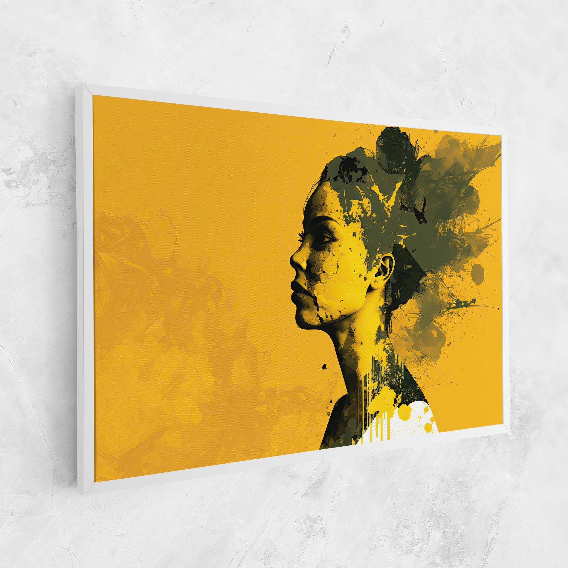 Картина на платно Thinking Yellow mockup 1