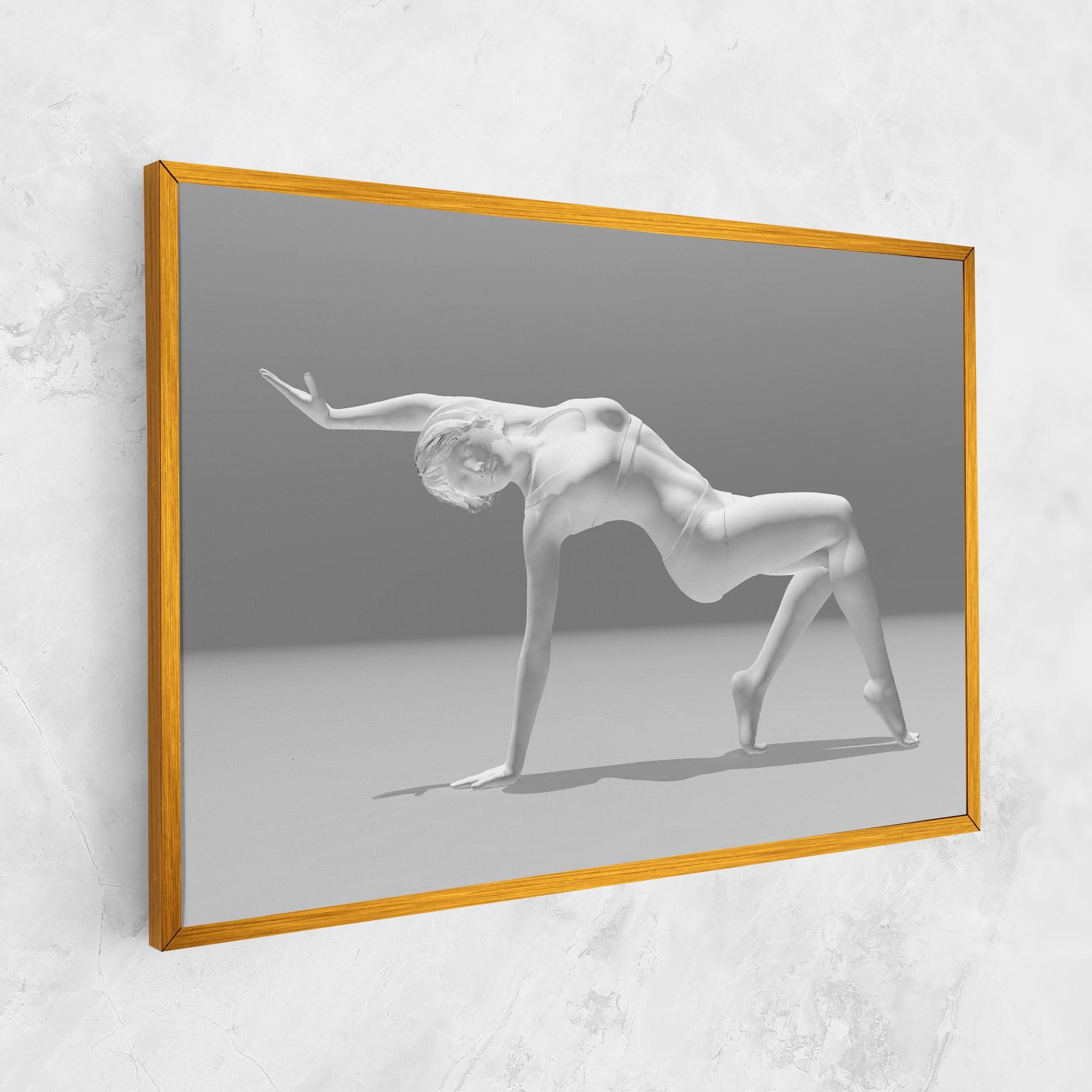 Картина на платно 3d Gymnastic Pose mockup 1