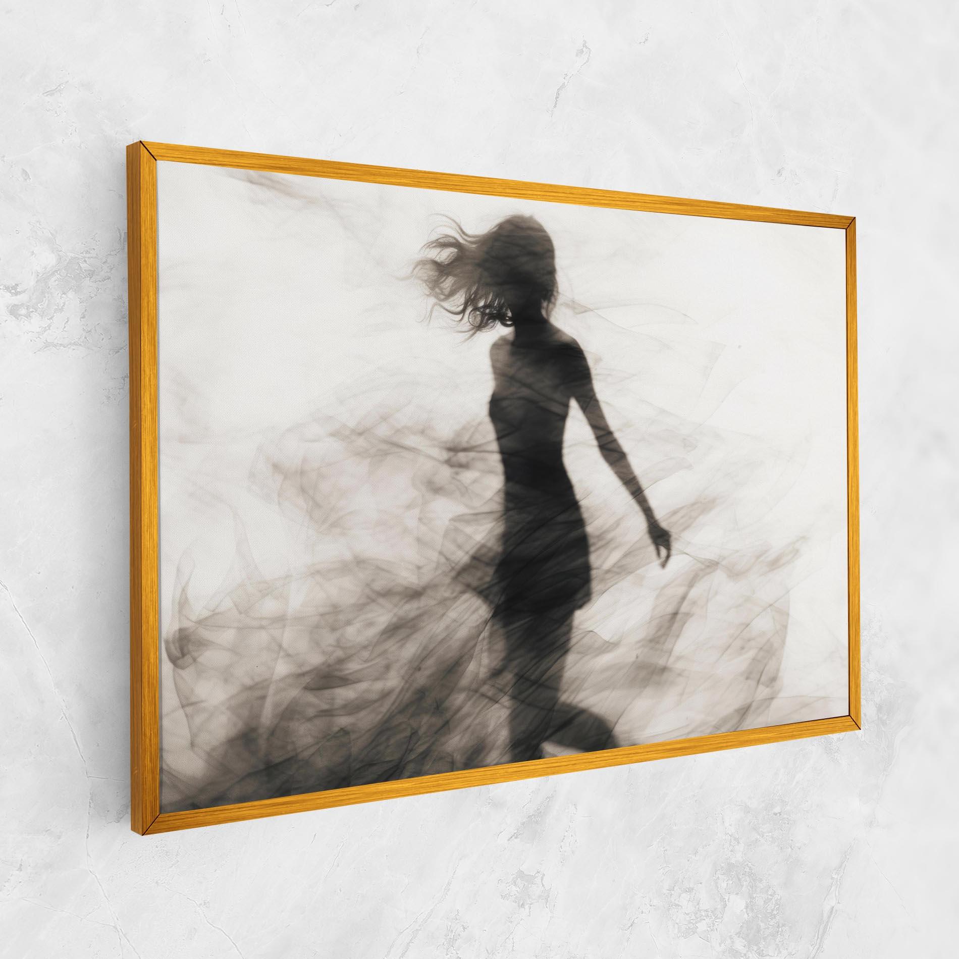 Картина на платно Smoke Girl Shilouette mockup 1