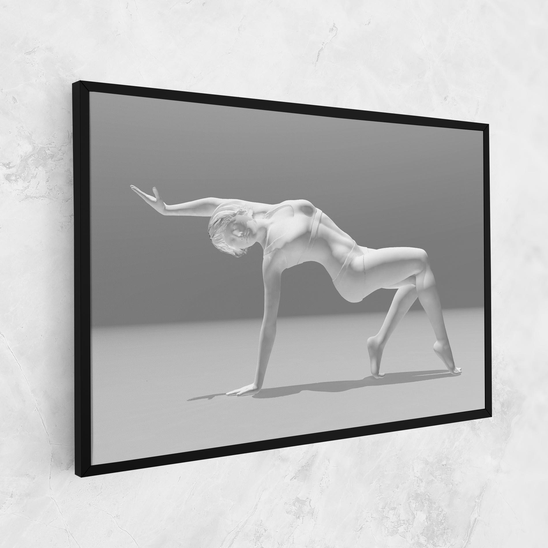 Картина на платно 3d Gymnastic Pose mockup 1